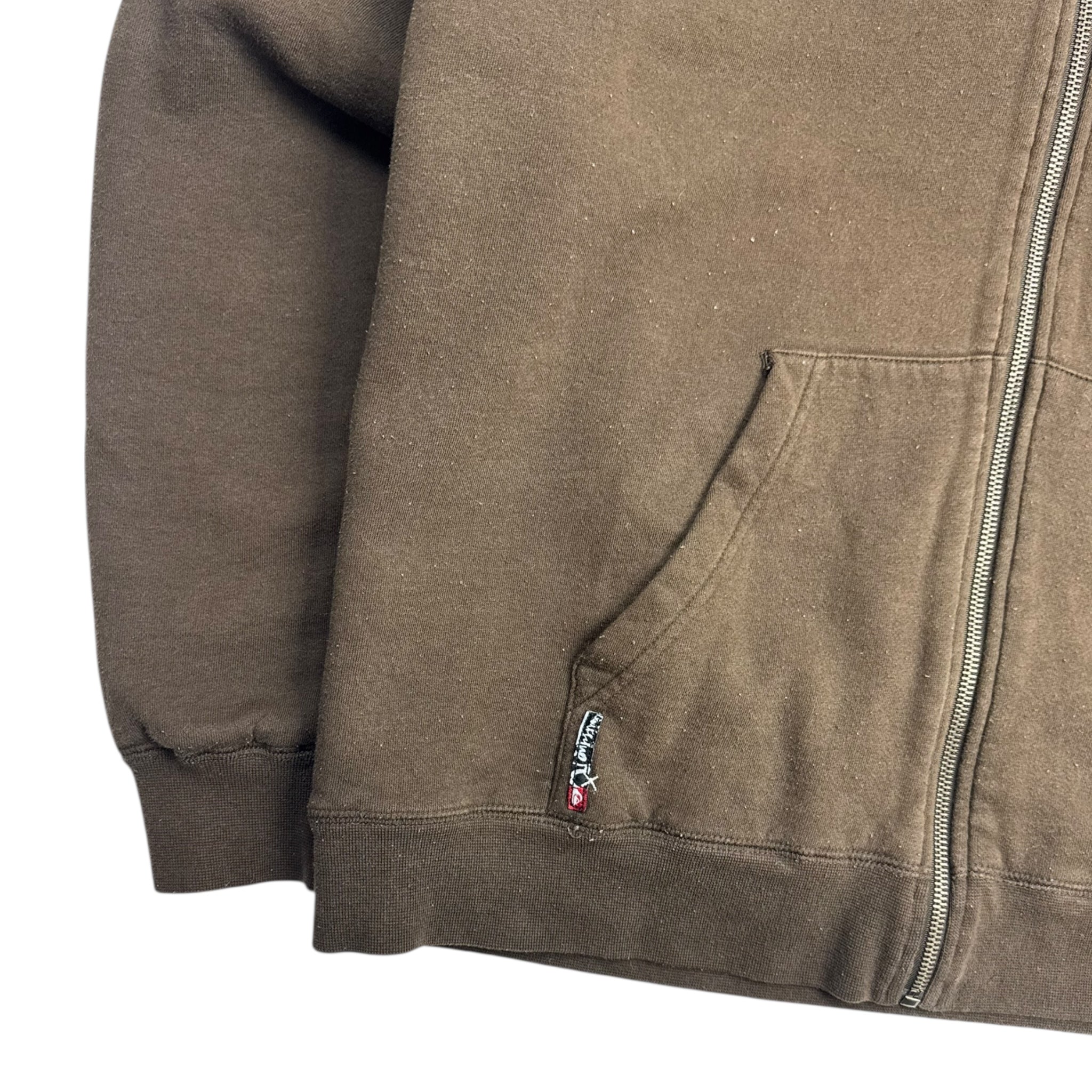 Y2K Quiksilver Zip Up Sherpa Lined Hoodie