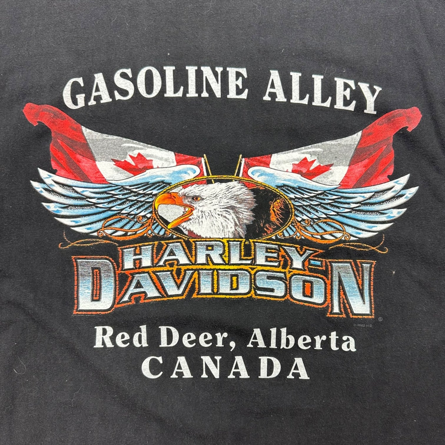 Vintage Harley Davidson Gasoline Alley Tee Black