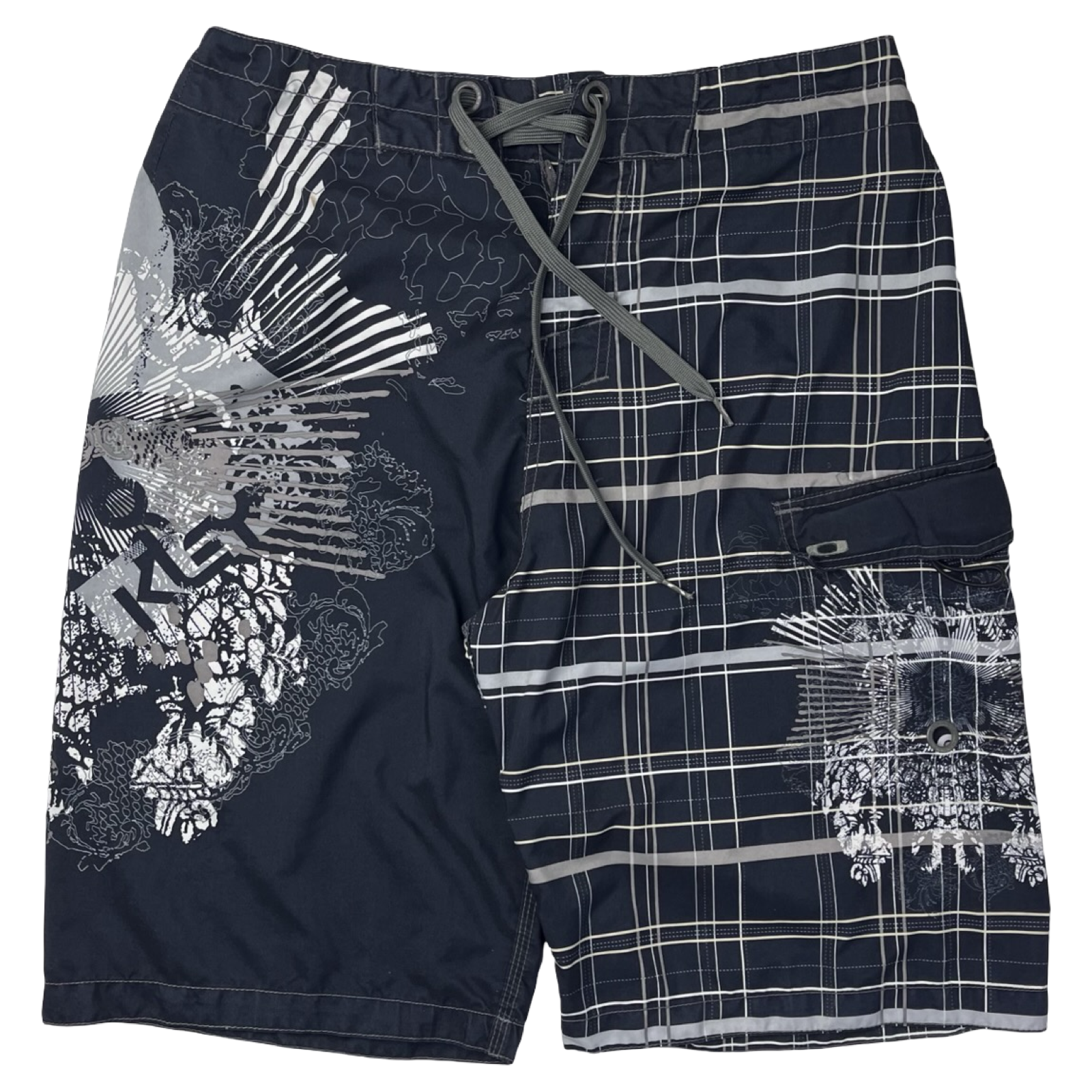 Vintage Y2K Oakley Patterned Board Shorts