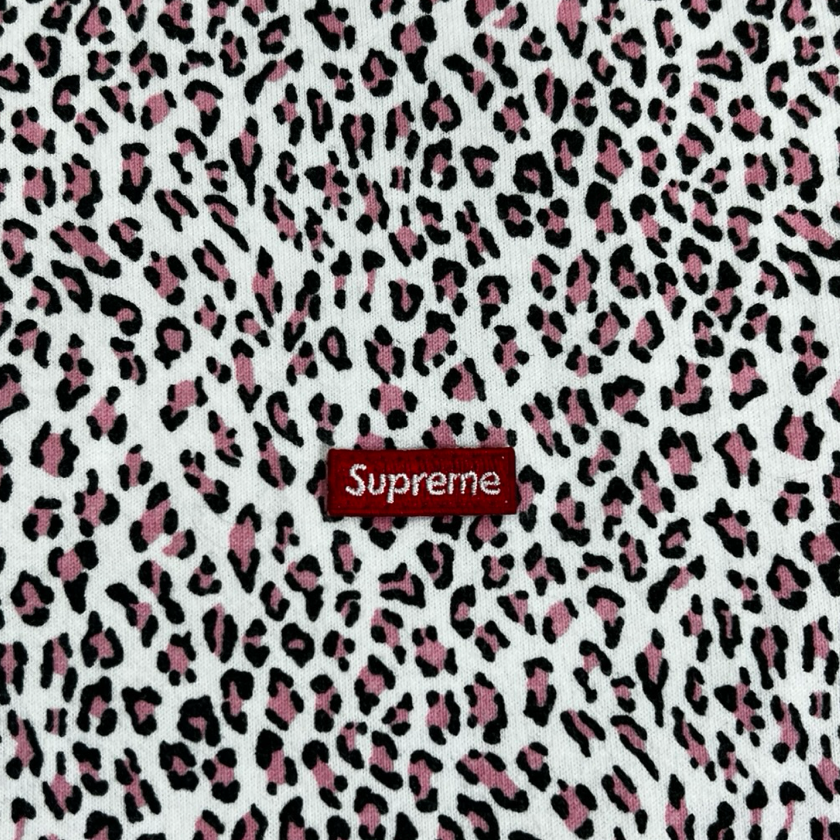 Supreme Small Box Leopard Print Pink Pattern T-Shirt