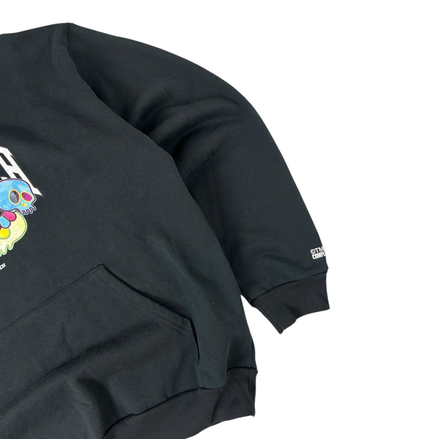 Takashi Murakami ComplexCon Flaming Skull & Flower Wordmark Hoodie Black