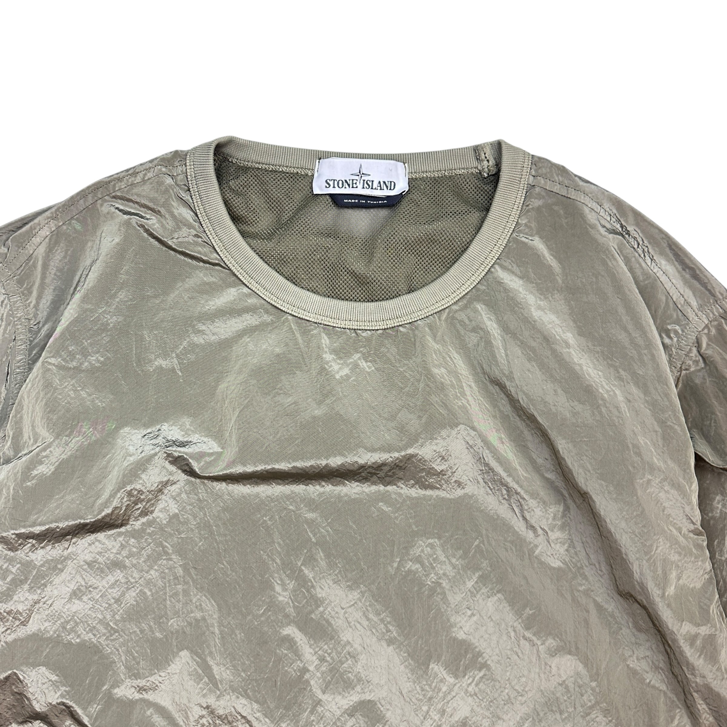 Stone Island Iridescent Nylon Pullover Olive