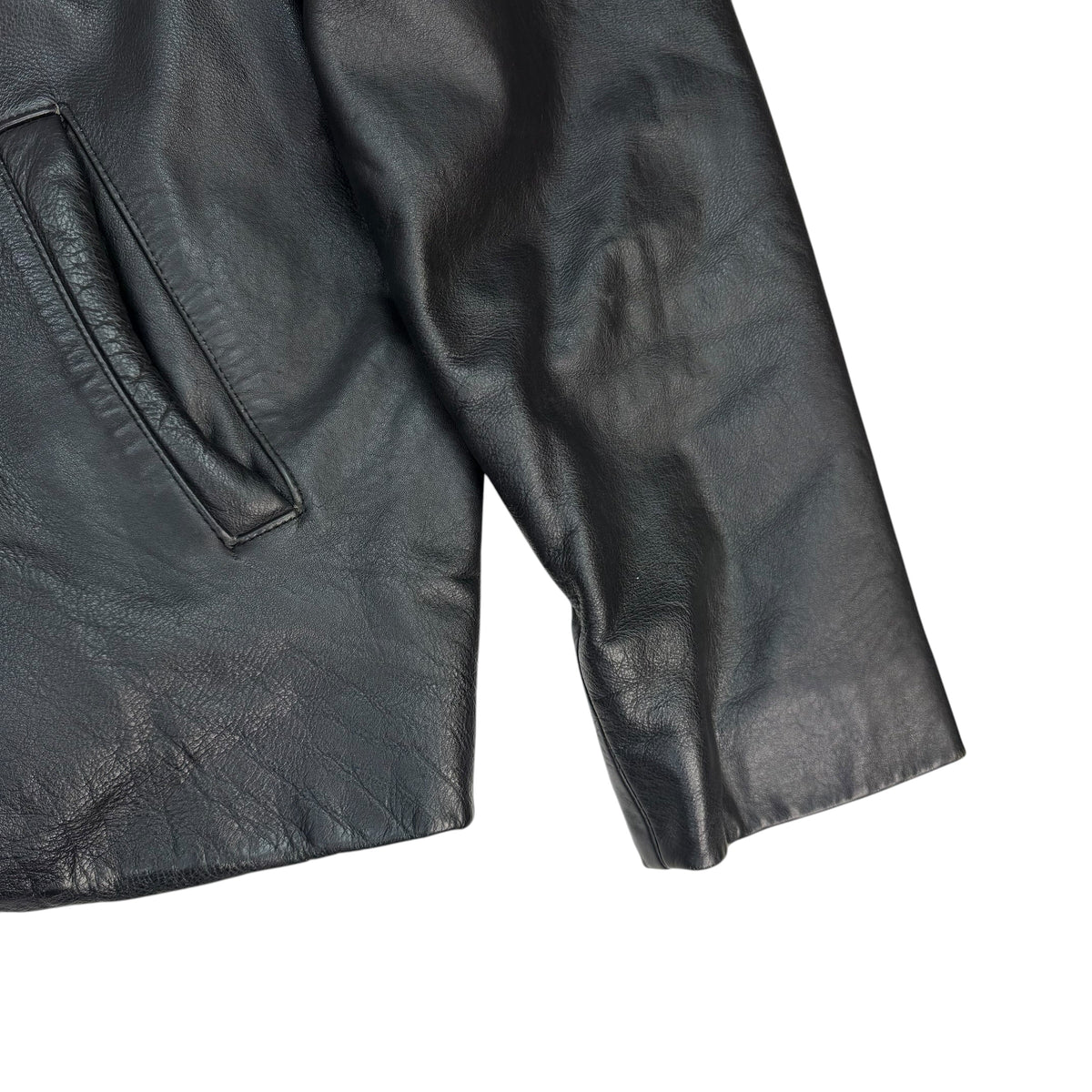 Vintage Guccini Leather Jacket Black