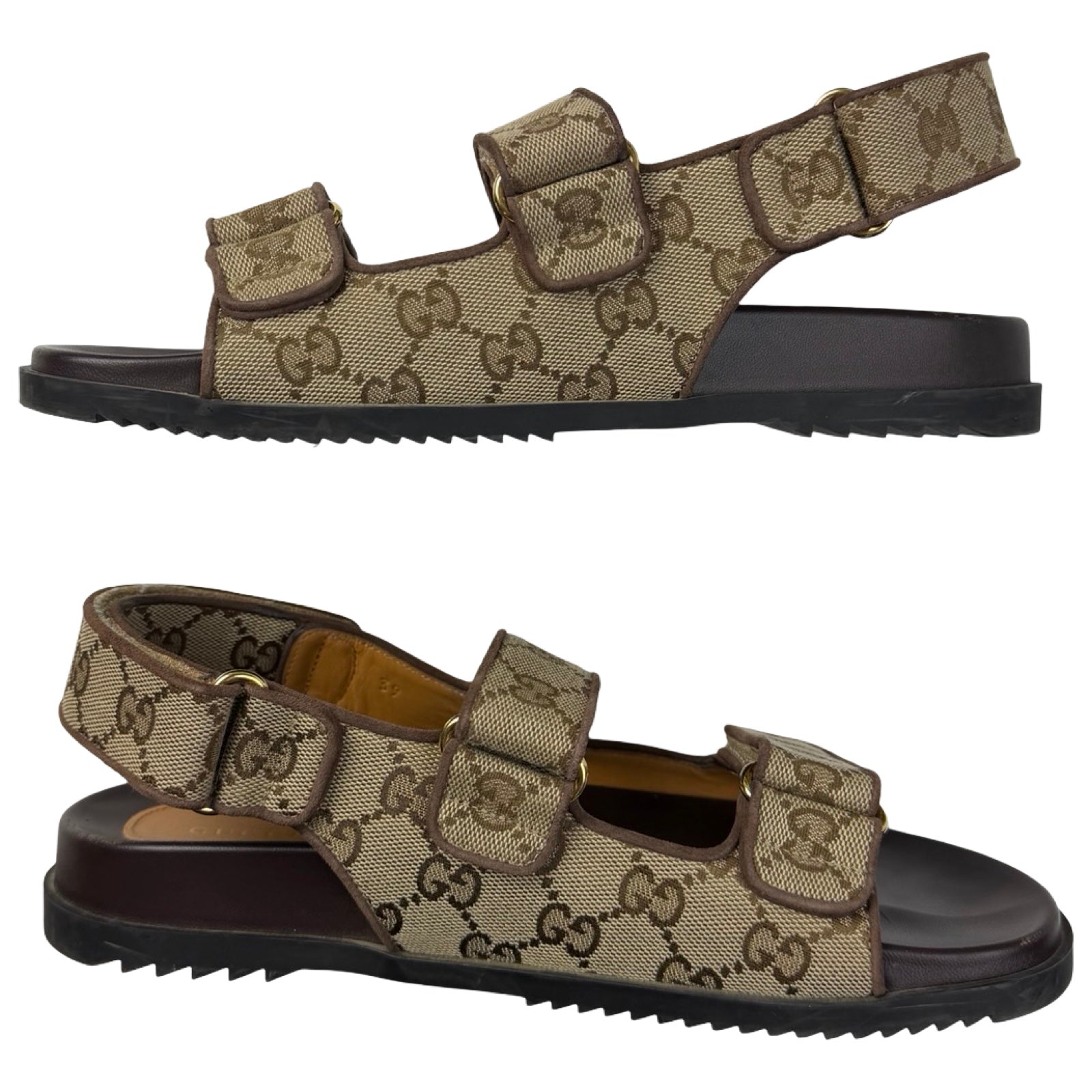 (W) Gucci Double G Sandal Beige (Used)