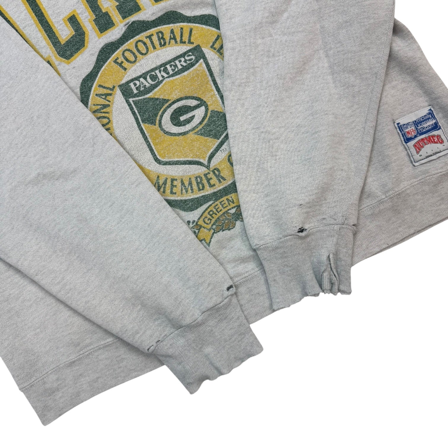 Vintage Green Bay Packers Crewneck Grey