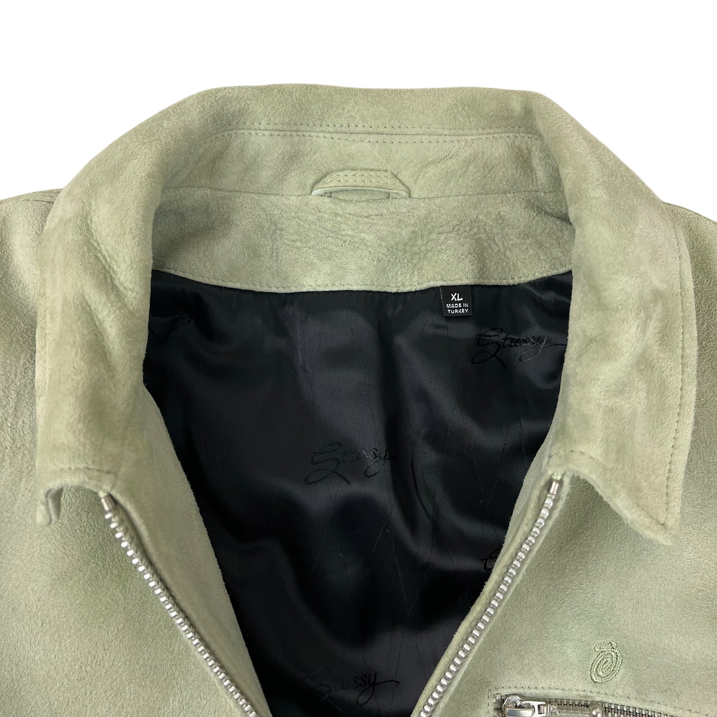 Stussy Bing Jacket Suede Green Tea