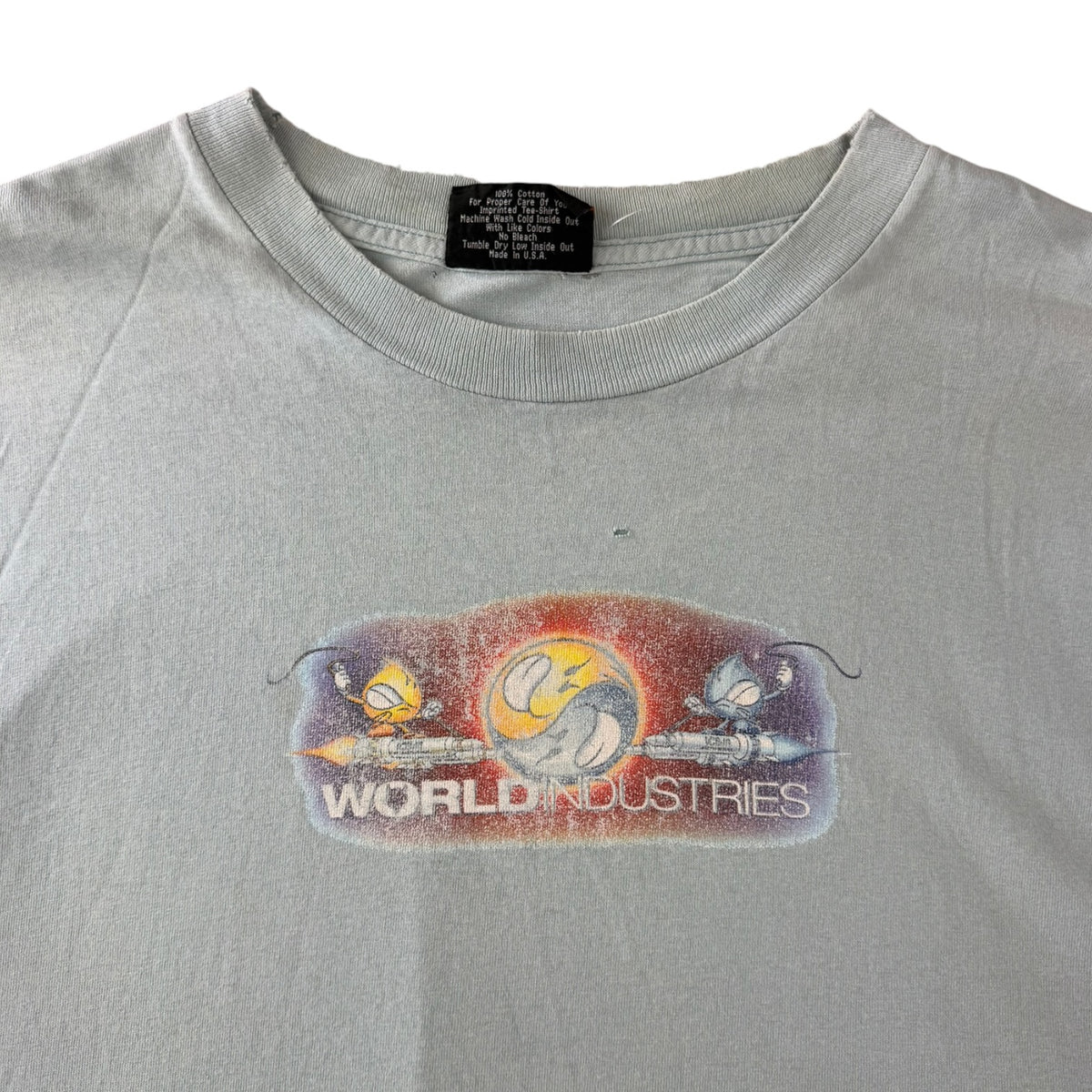 Vintage Y2K World Industries T-Shirt Baby Blue