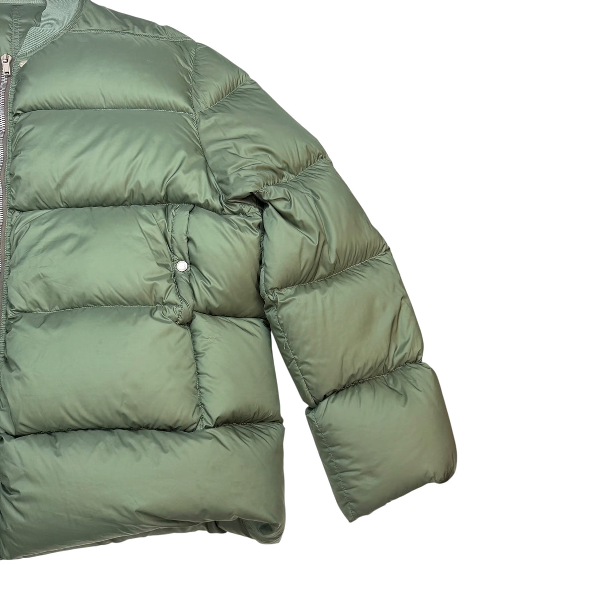 Rick Owens FW21 Gethsemane Flight Puffer Jacket Green