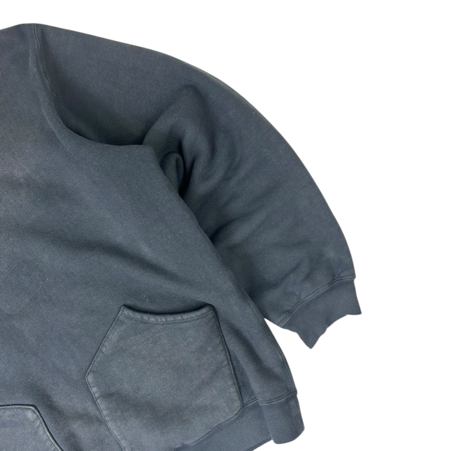 A.PRESSE Vintage Cotton Jersey Hoodie Black