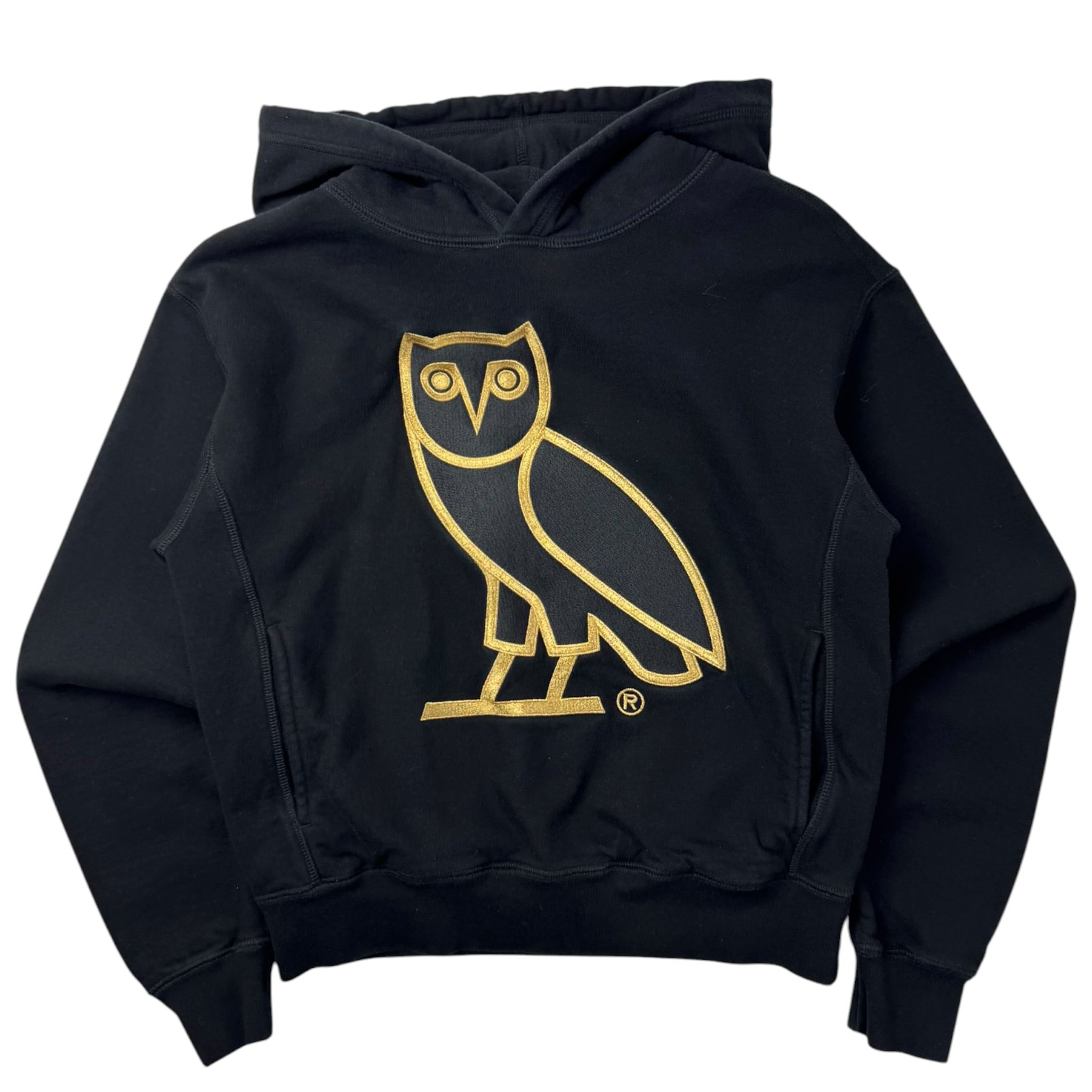OVO Embroidered Big Logo Hoodie Black