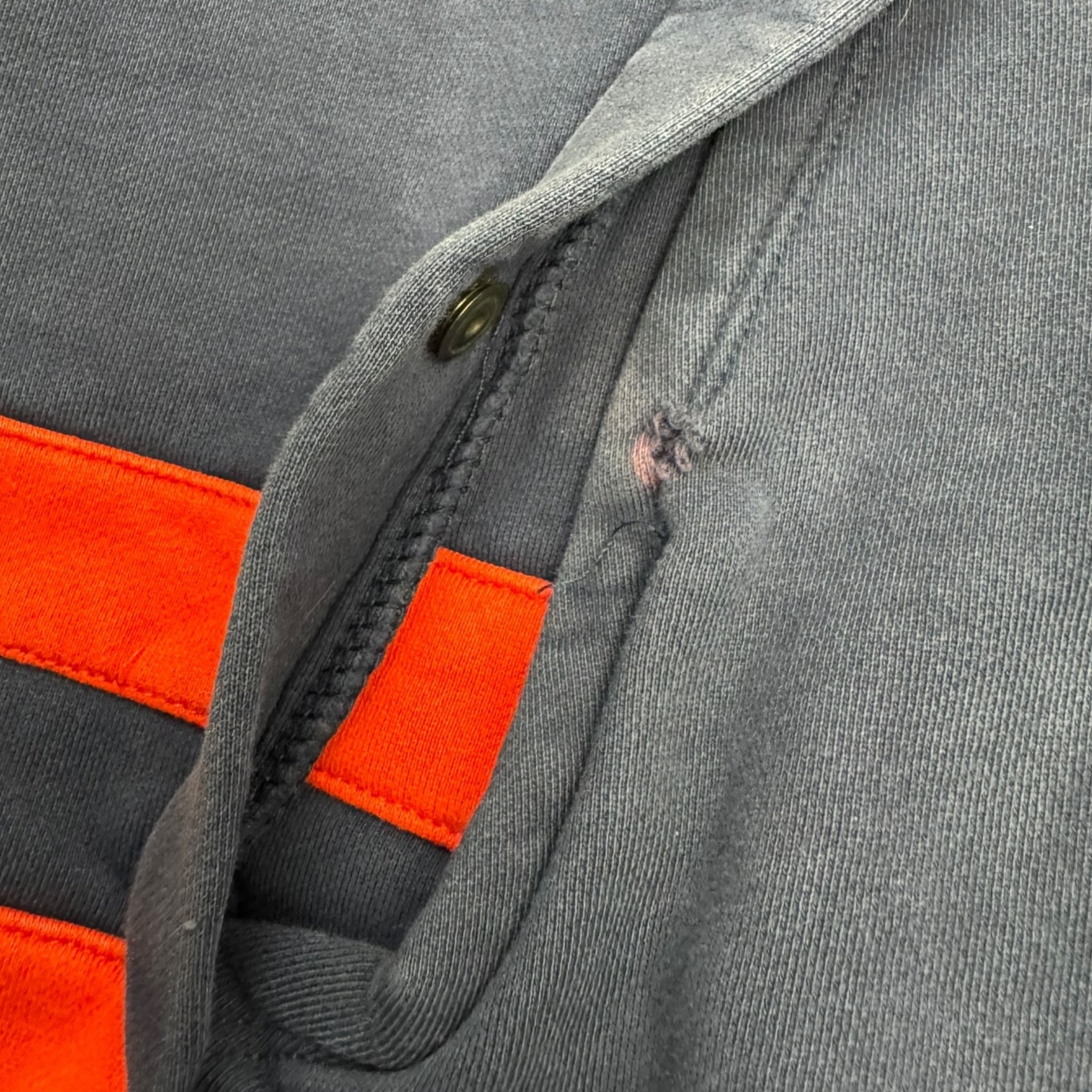 OVO Striped Quarter Zip Sweater Navy