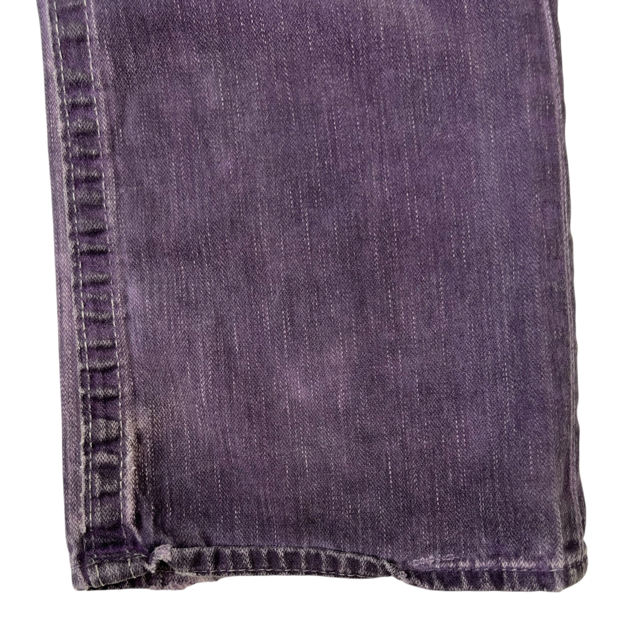True Religion Purple Ricky Cut Denim Pants
