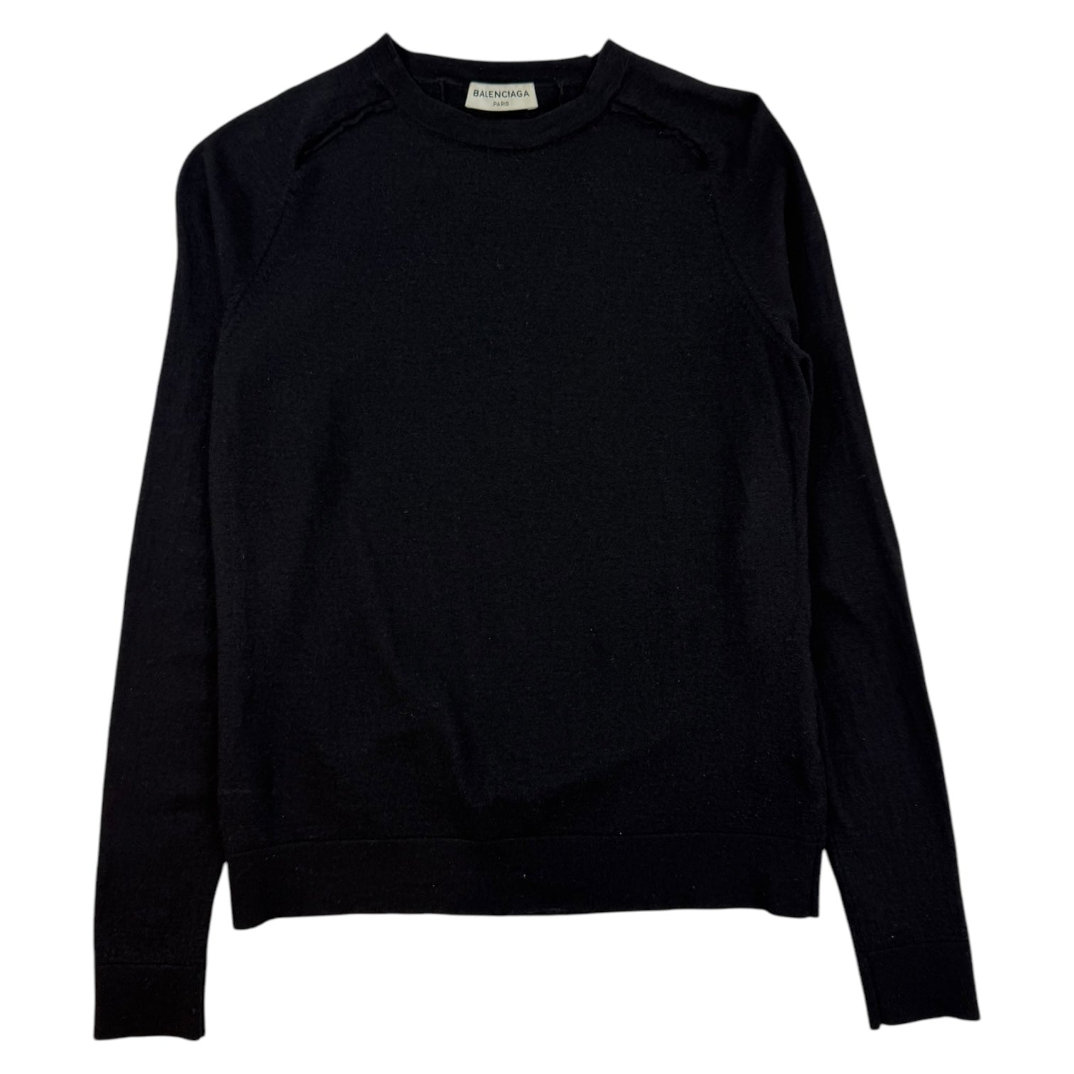 Vintage Balenciaga Women’s Wool Knit Sweater Black