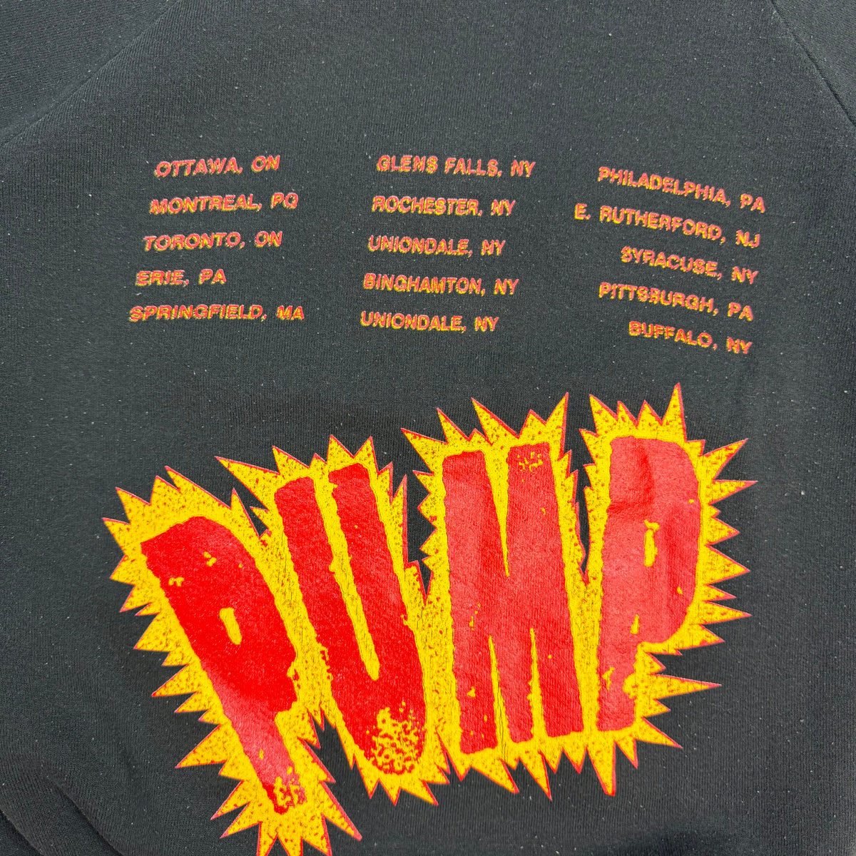 1989 Aerosmith Aero Force One Pump Tour Crewneck Black