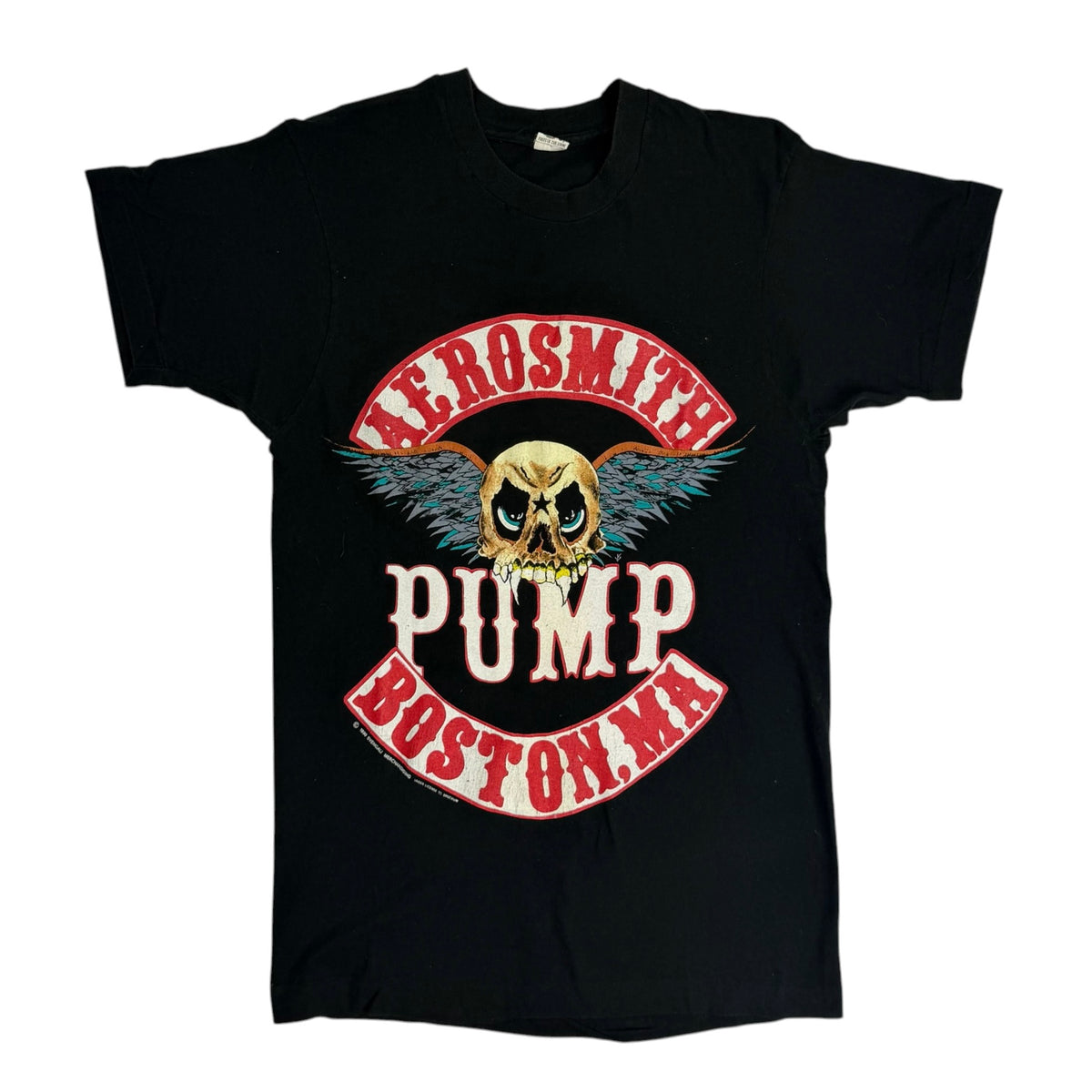 1990 Aerosmith Pump Boston Tee Black