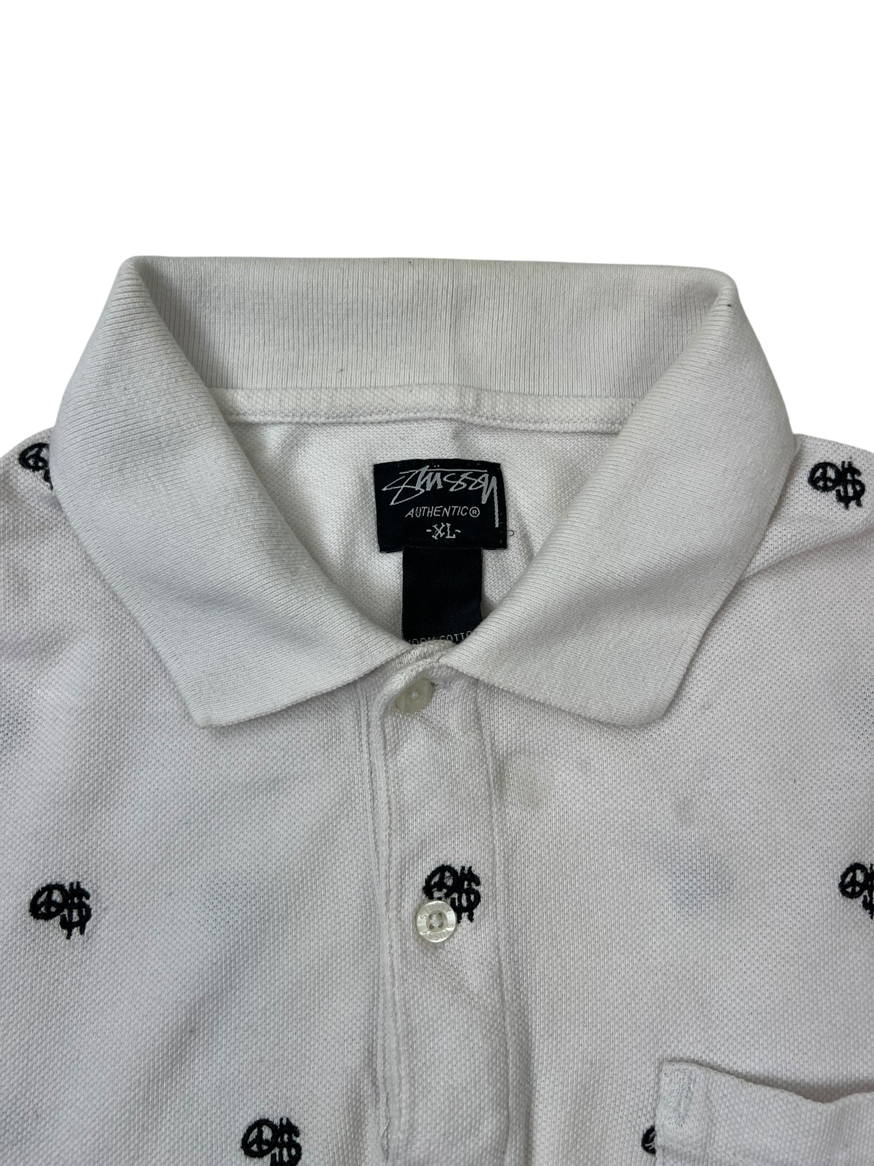 Stussy Polo T-Shirt White