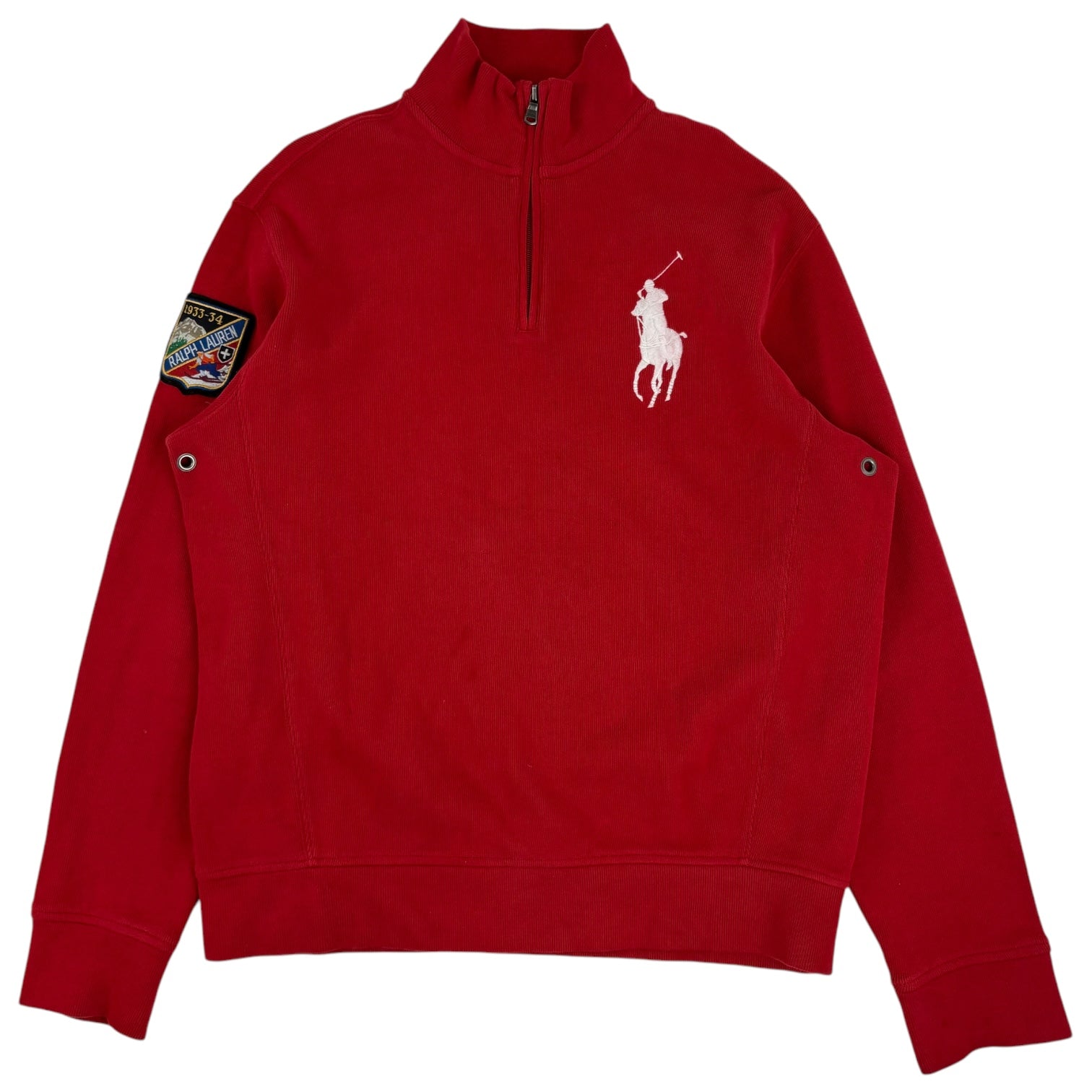 Vintage Polo Ralph Lauren Big Horse Quarter Zip Red