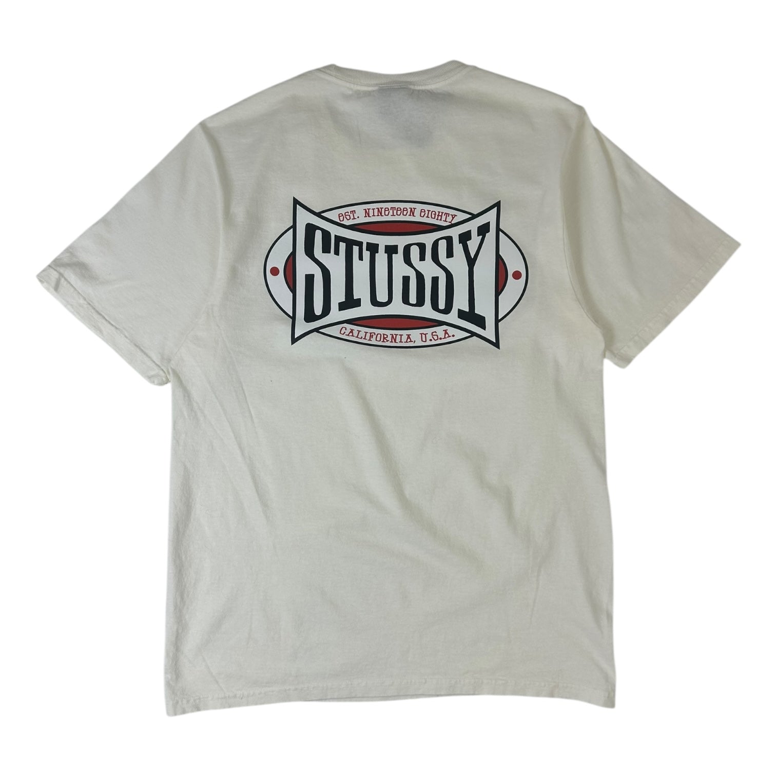 Stussy Champion Oval T-Shirt White