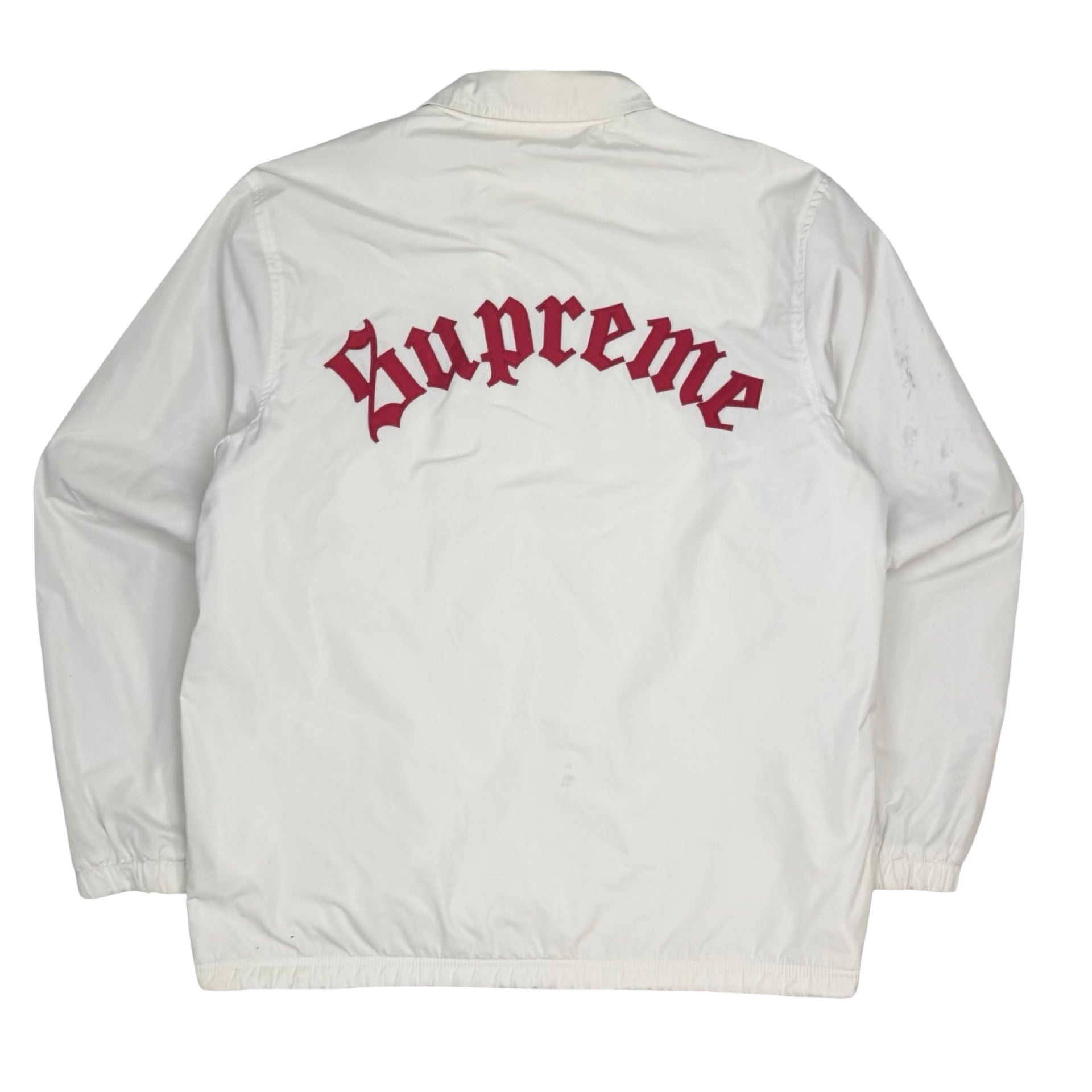 Supreme Old English Coaches Jacket White