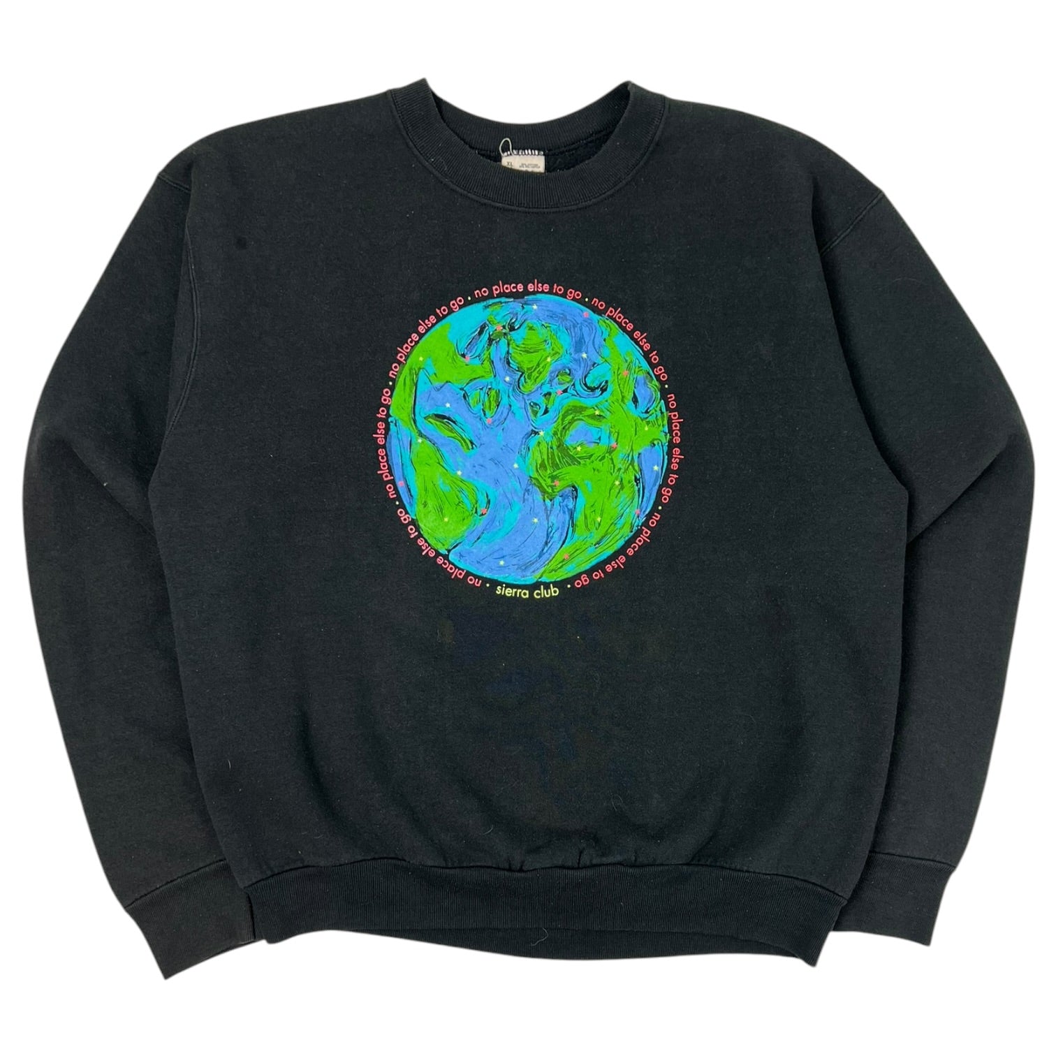 Vintage Sierra Club “ No Place Else To Go” Crewneck Black