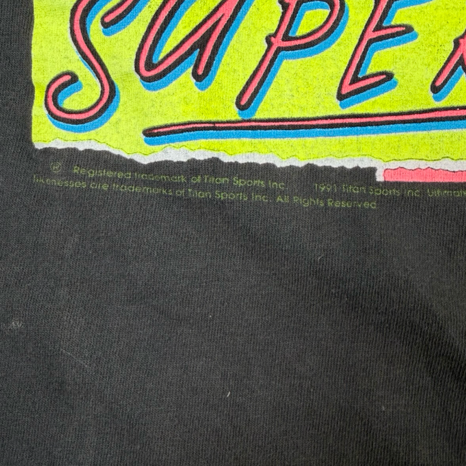 Vintage 1991 WWF Superstars T-Shirt Black