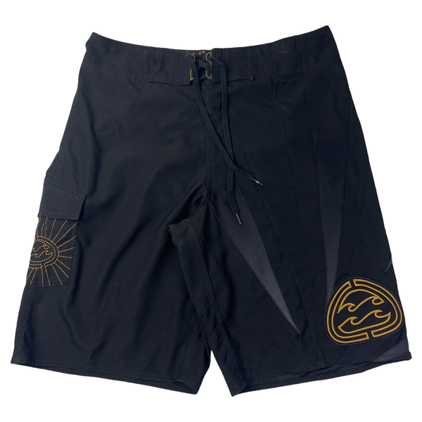 Vintage Y2K Billabong Rising Sun Shorts Black Gold