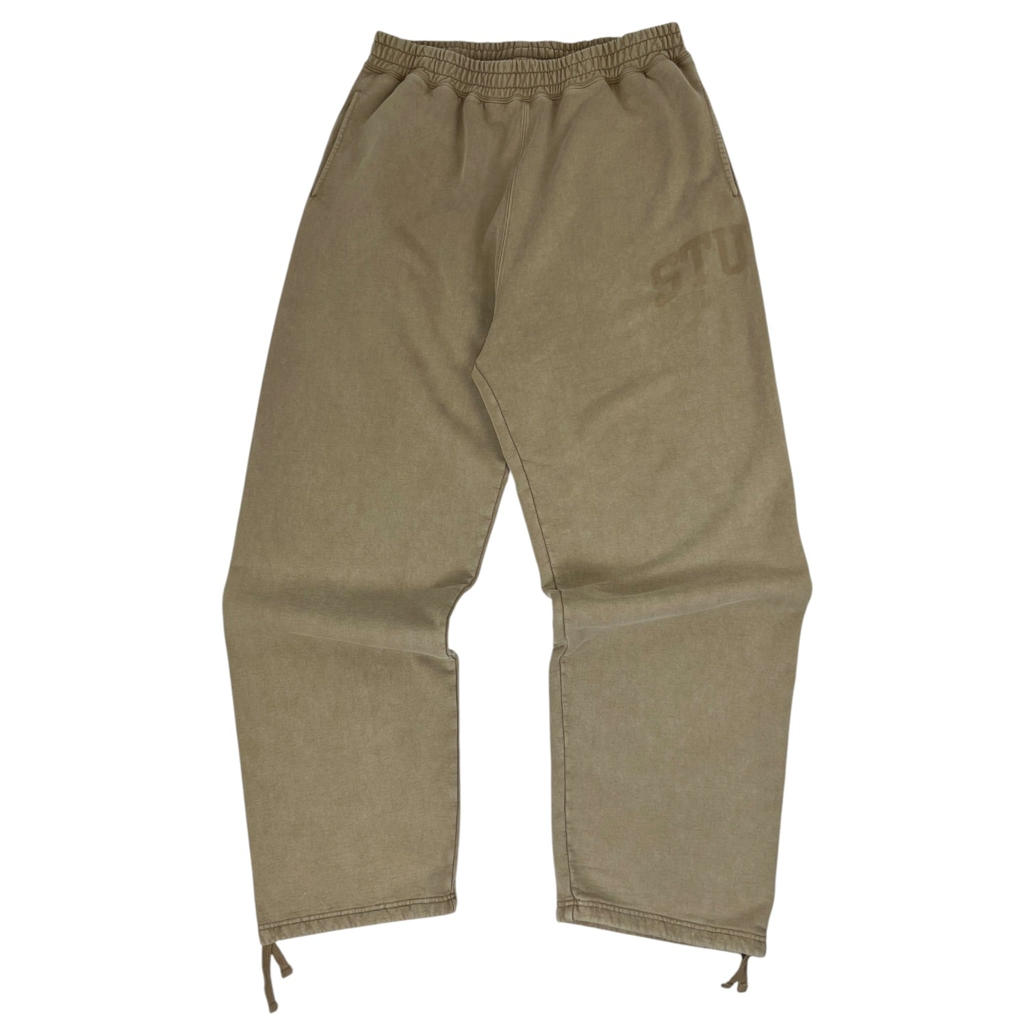 Stussy Faded Graphic Fleece Sweatpants Beige
