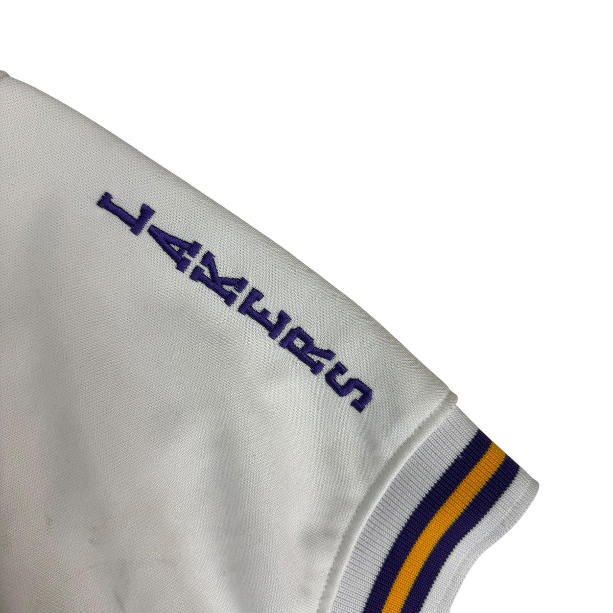 Vintage Nike Los Angeles Lakers Snap Button Shootaround Jersey White
