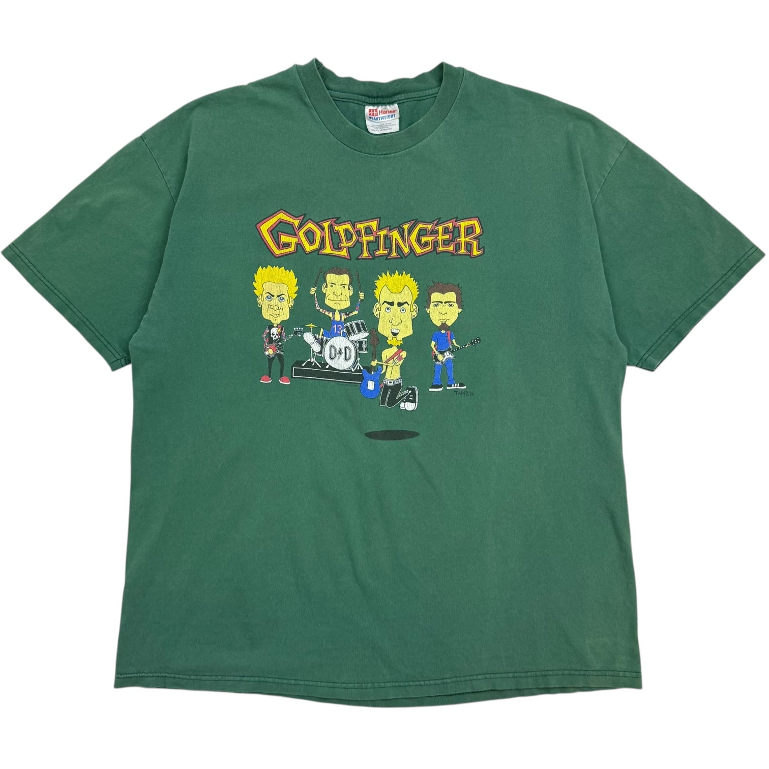 Vintage Goldfinger Caricature Tee Green