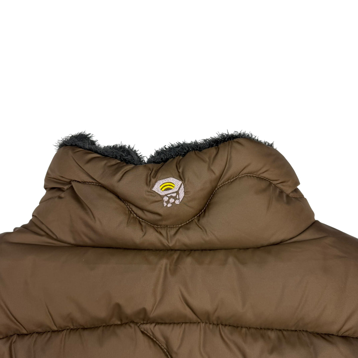 (W) Vintage Mountain Hardwear Fur Lined Vest Brown
