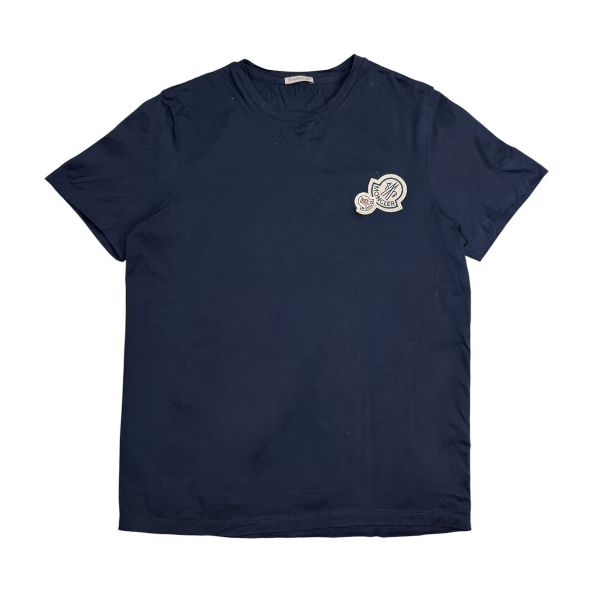 Moncler Logo Tee Navy Blue