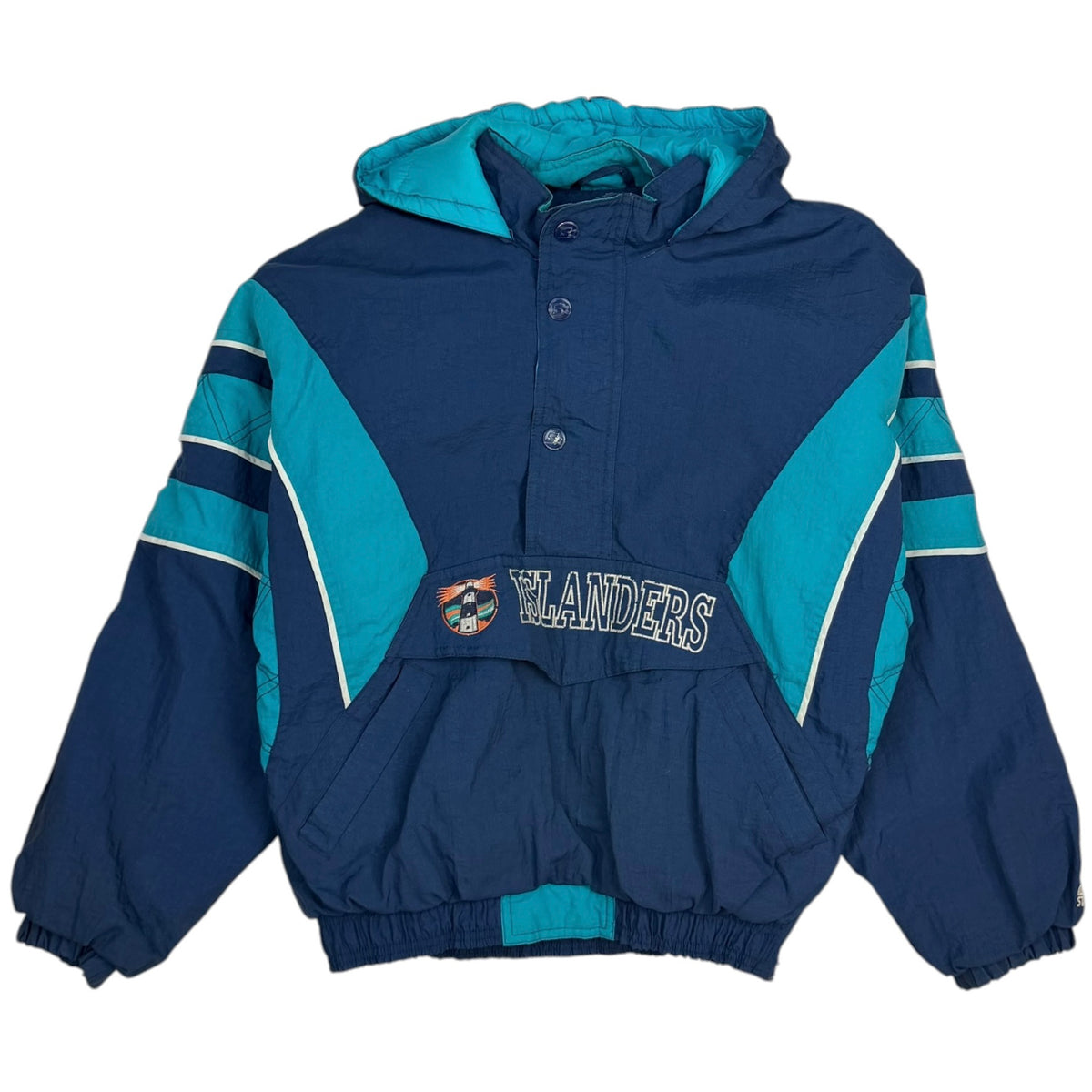 Vintage Youth Starter New York Islanders Quarter Zip Jacket Blue/Teal