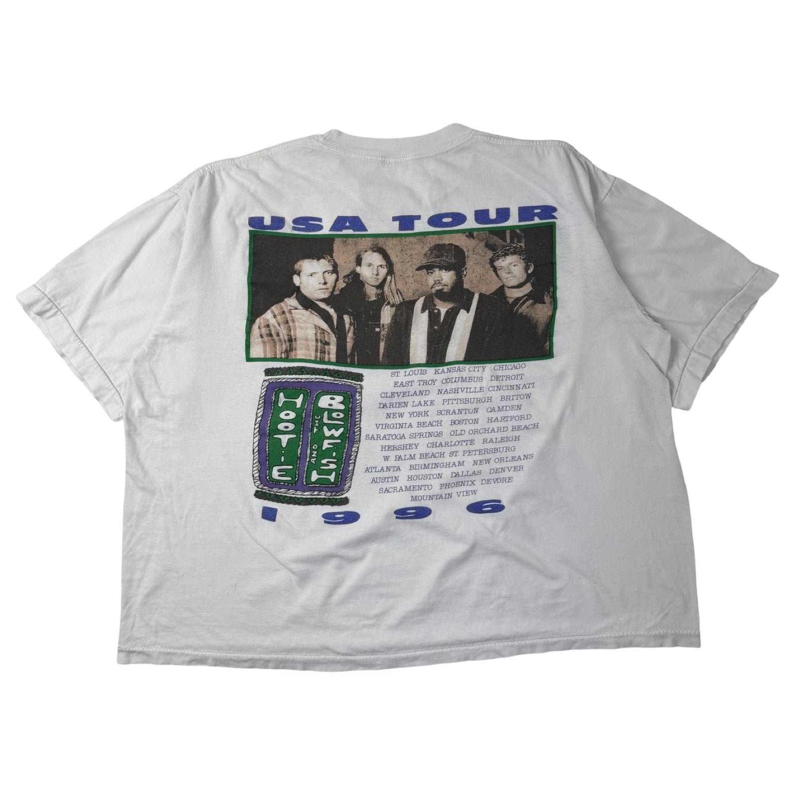 1996 Hootie and the Blowfish USA Tour T-Shirt White