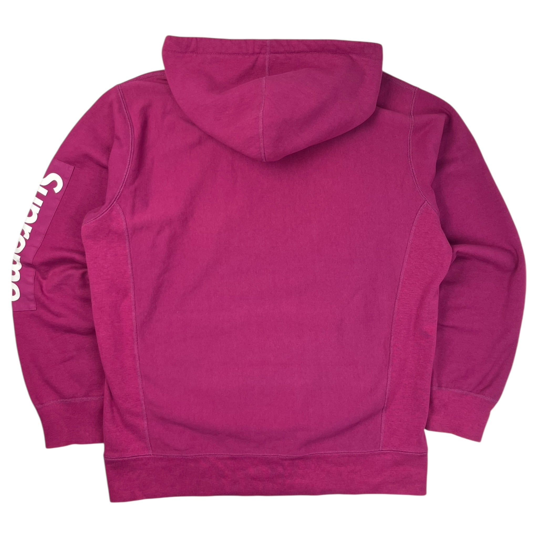 Supreme Sleeve Patch Box Logo Hoodie Magenta
