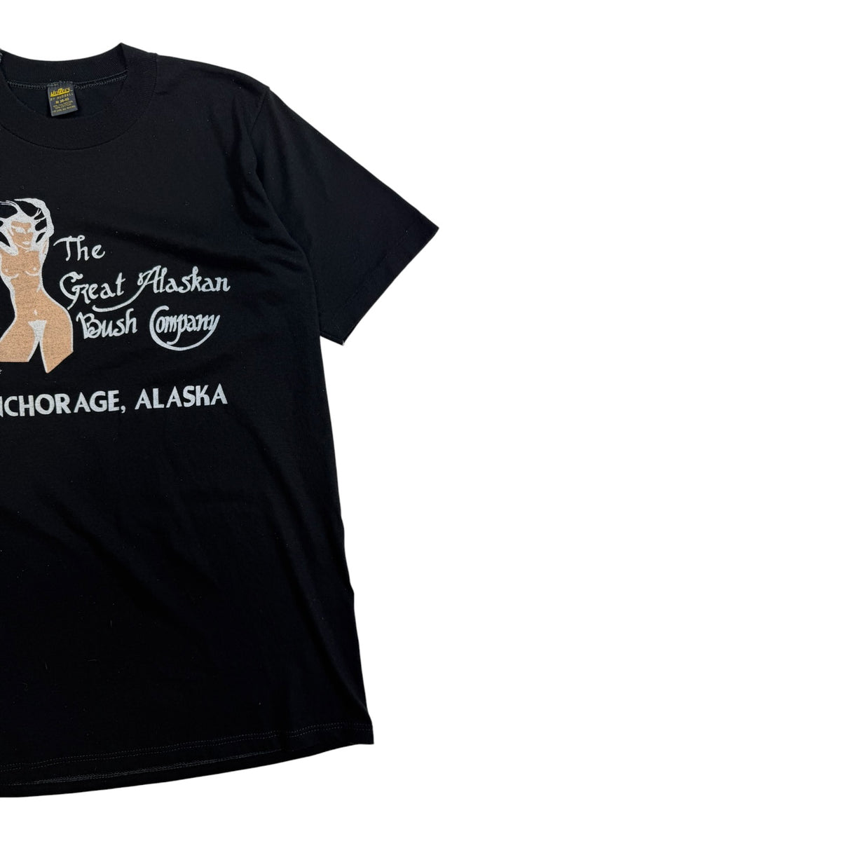 Vintage 1978 The Great Alaskan Bush Company Anchorage, Alaska T-Shirt Black