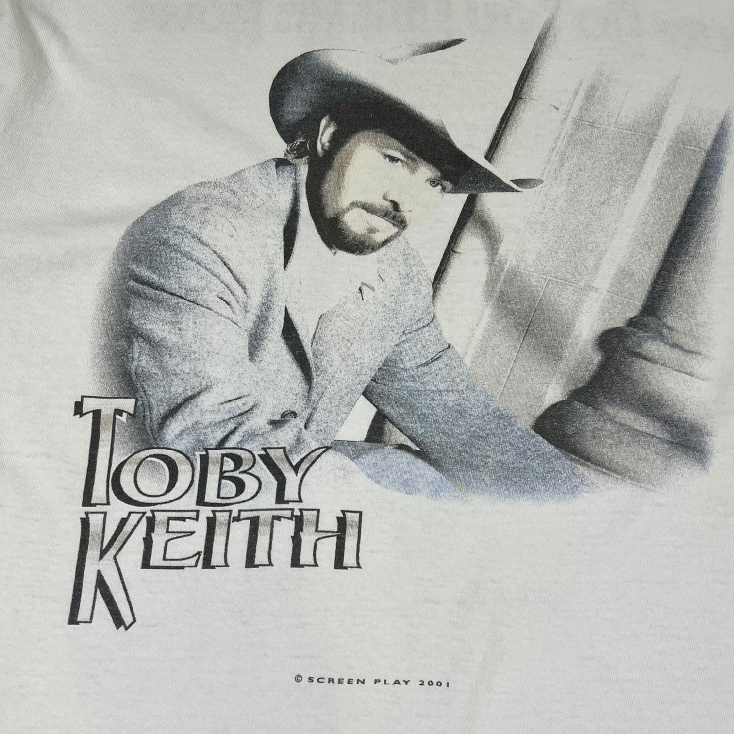 Vintage 2001 Toby Keith Screen Play Graphic Band T-Shirt