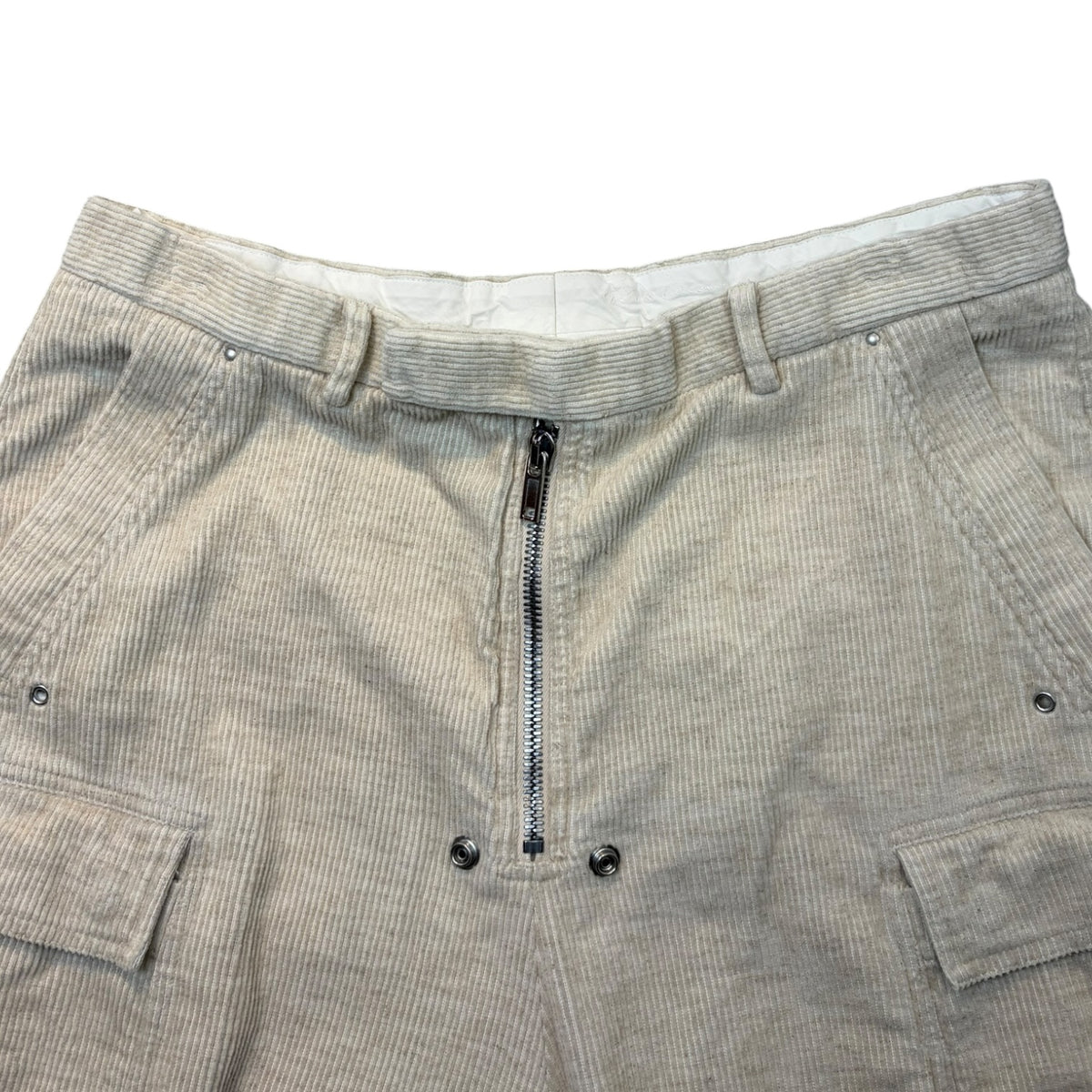 Rick Owens Off-White Concordians Tailored Cargobelas Cargo Pants Cream