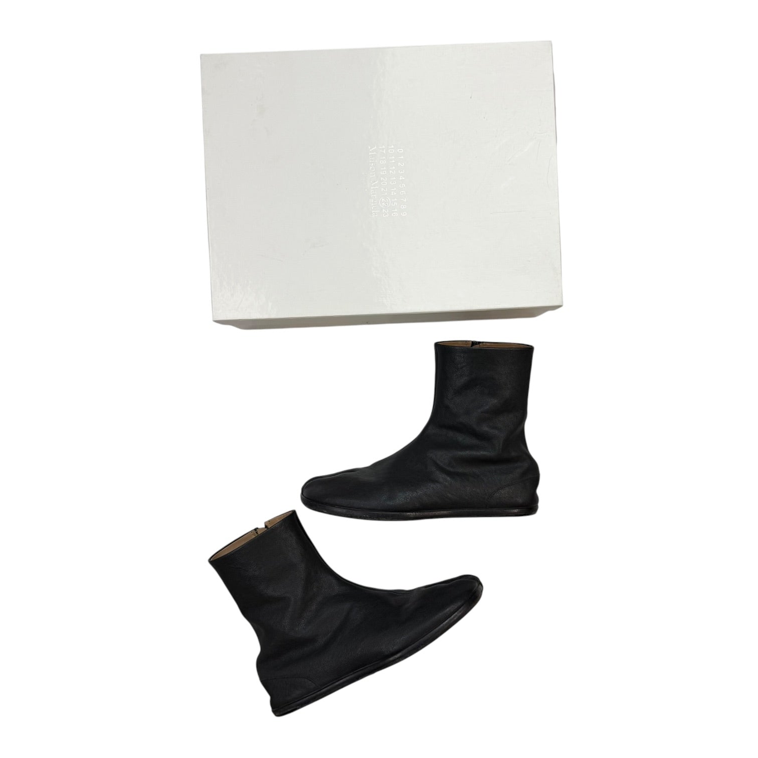 Maison Margiela Tabi Ankle Leather Boots Black (Used)