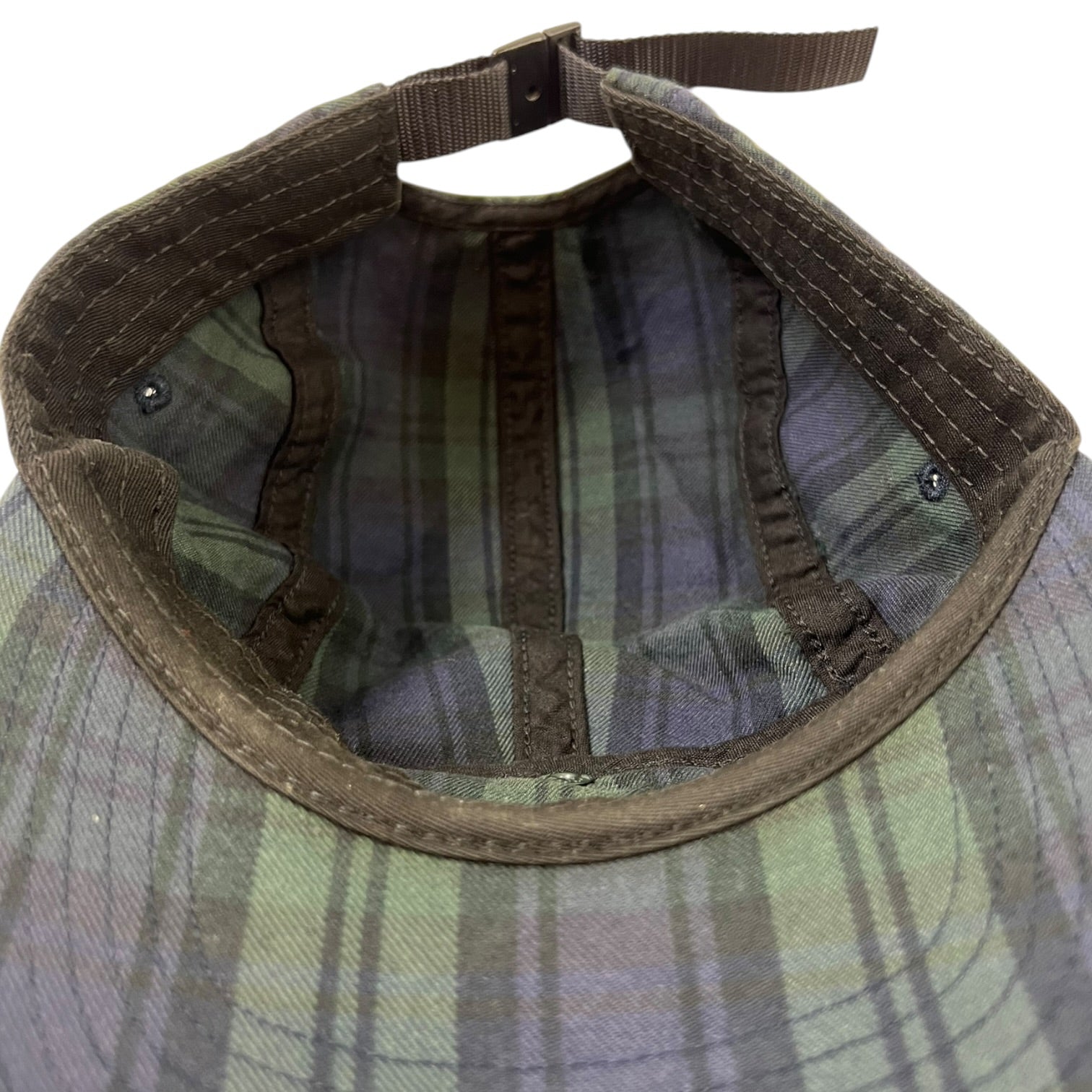 Supreme Snap Button Camp Cap Black Watch Plaid