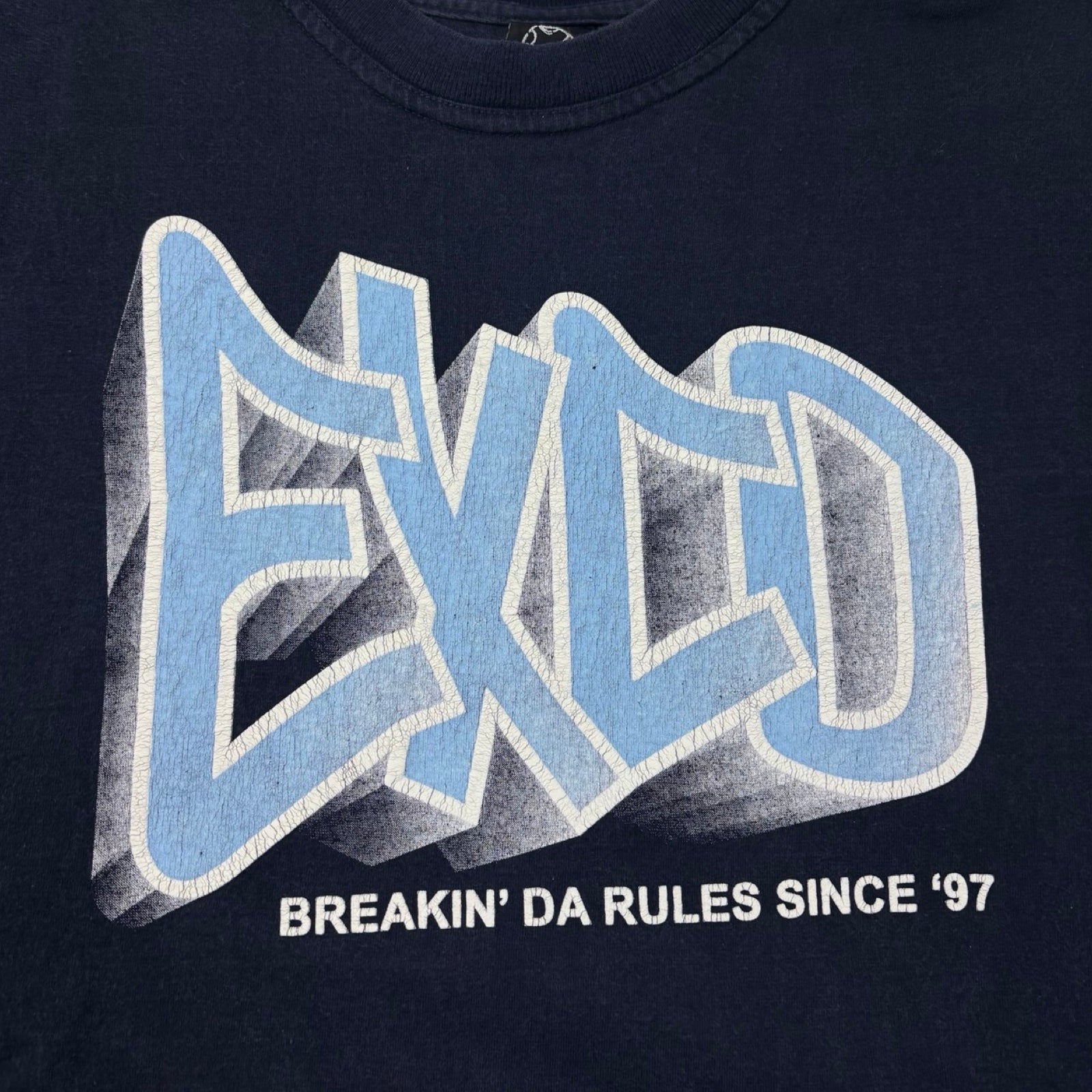Vintage Y2K Exco “Breakin Da Rules-“ T-Shirt Navy