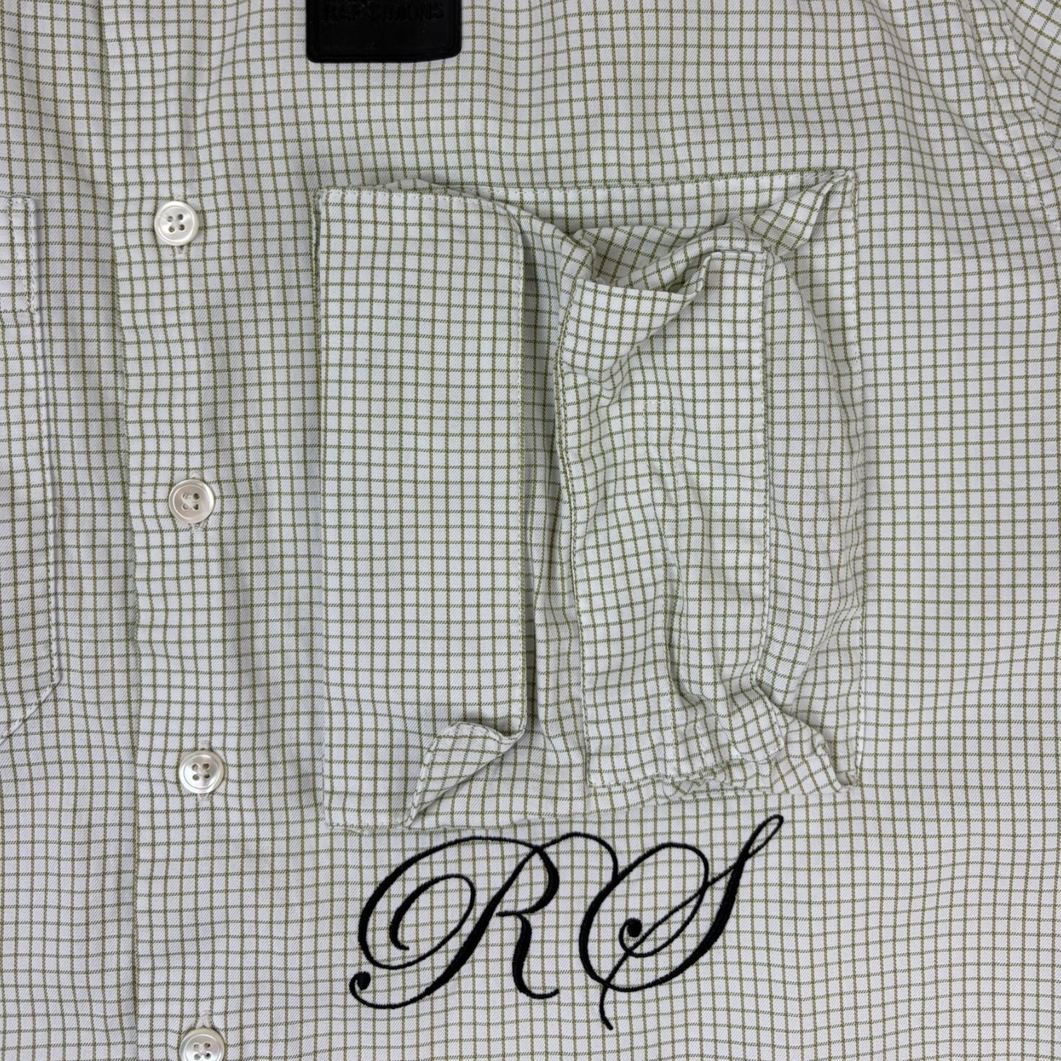 Raf Simons x Fred Perry SS19 Check Button-Up T-Shirt White