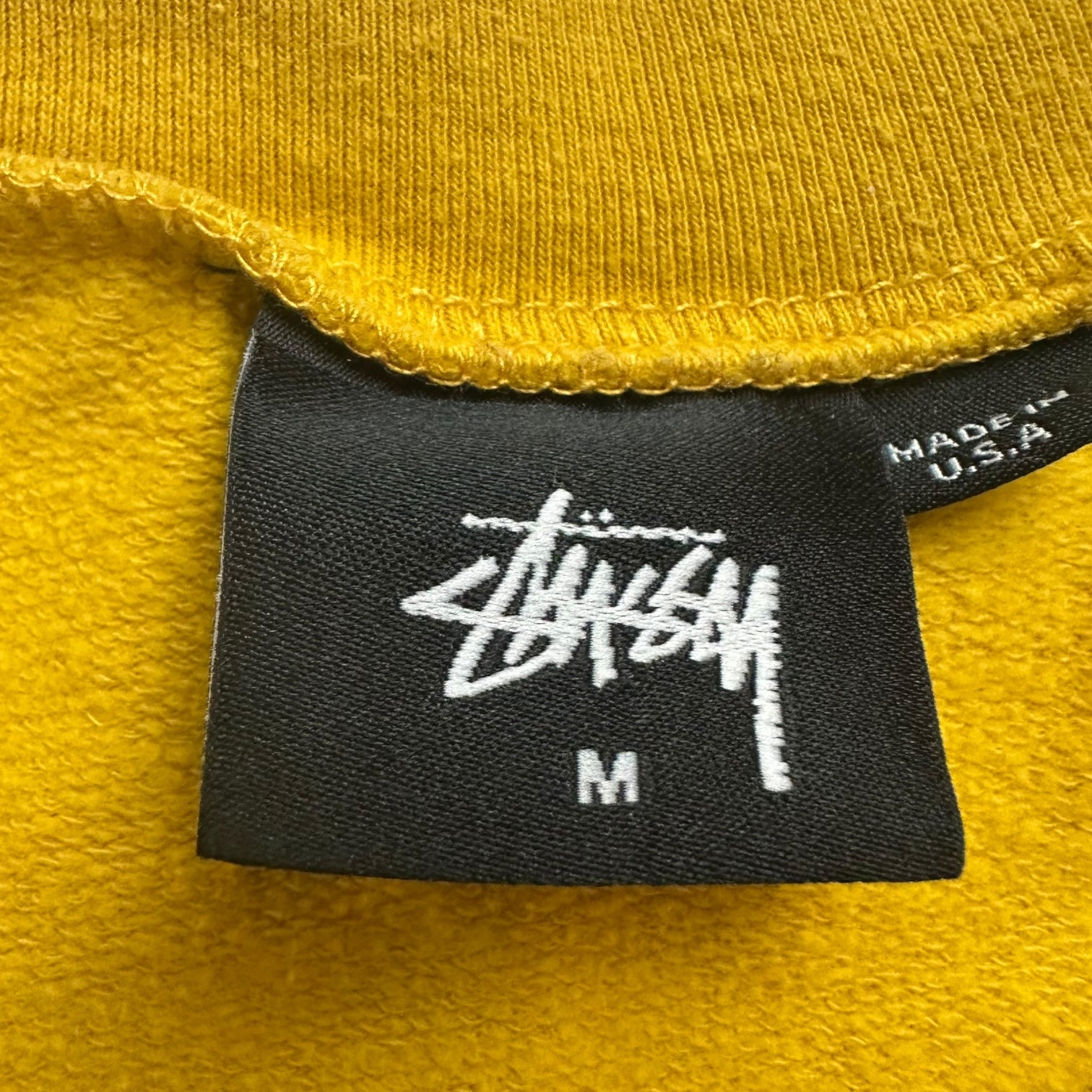 Stussy Yin Yang Logo Pullover Sweatshirt Yellow