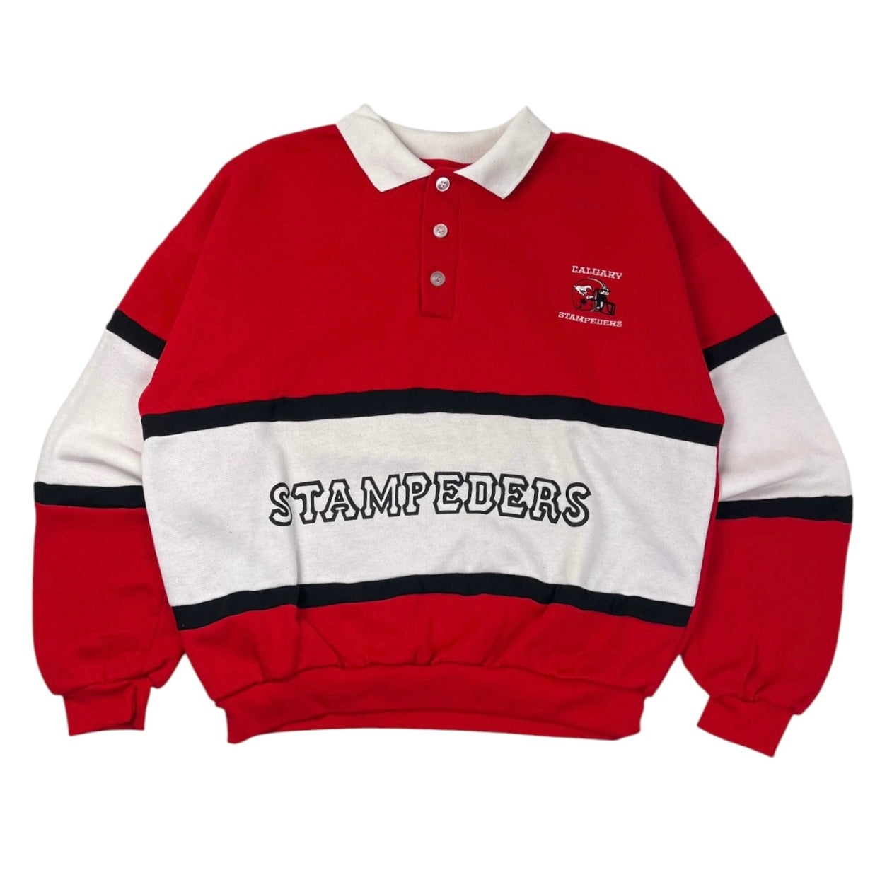 Vintage Calgary Stampeders Polo Sweatshirt