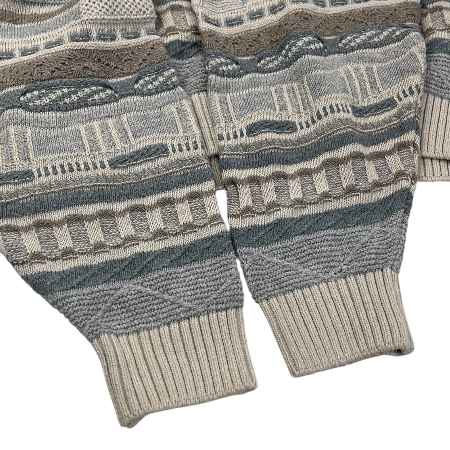 Vintage Tom Hanson 3D Knit Soft Bluey Cremé