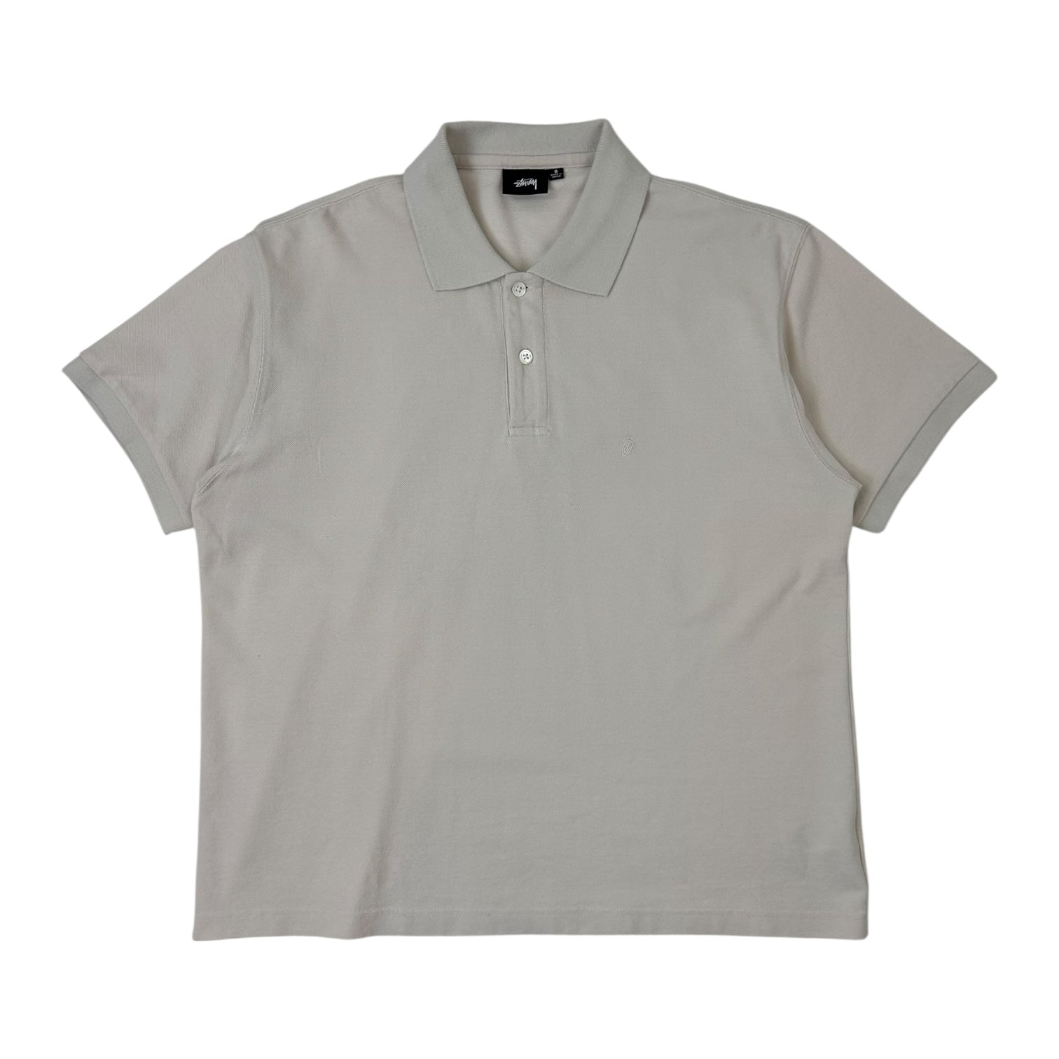 Stussy Pique Polo Shirt Cream