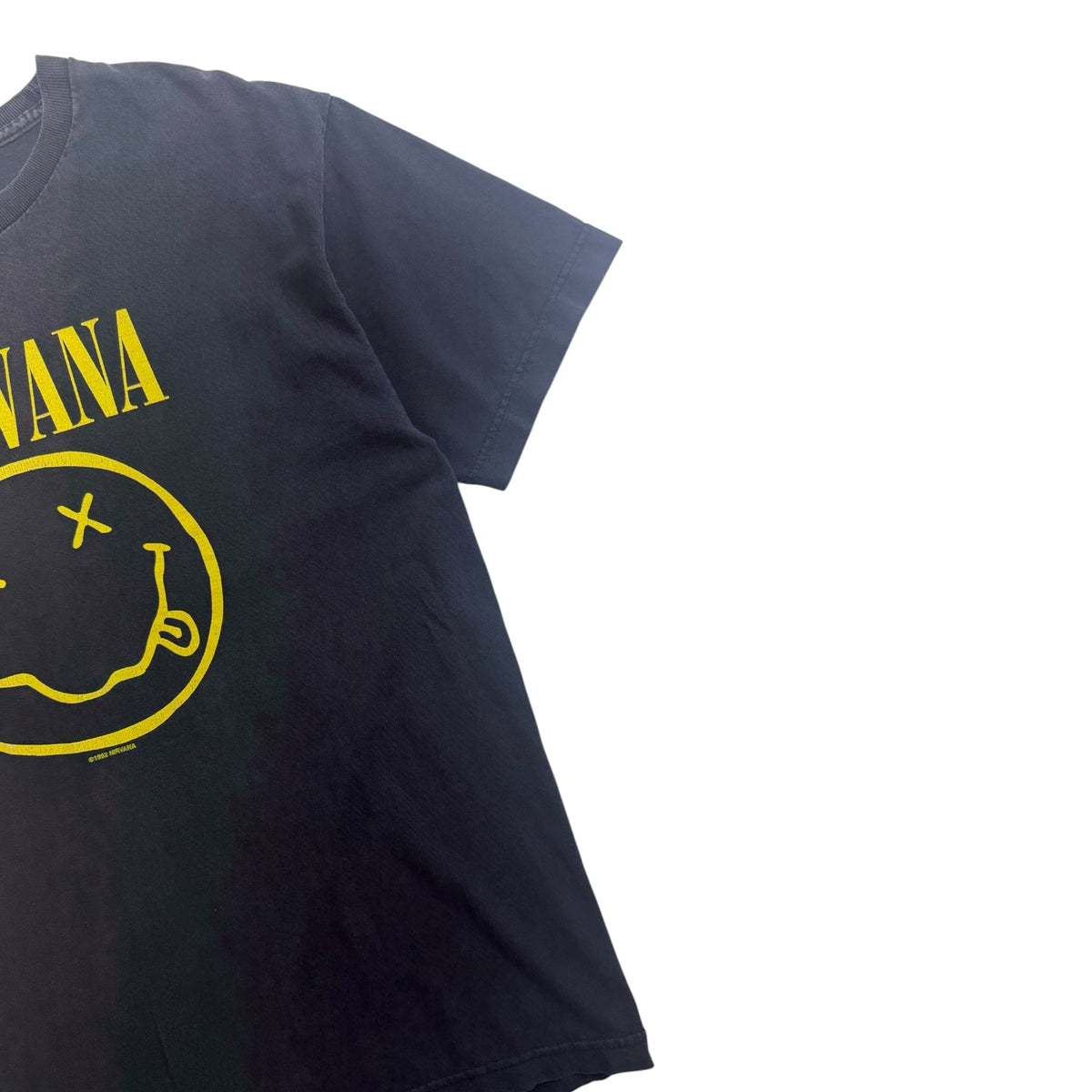 Vintage 1992 Nirvana Smiley Face Tour T-Shirt Black