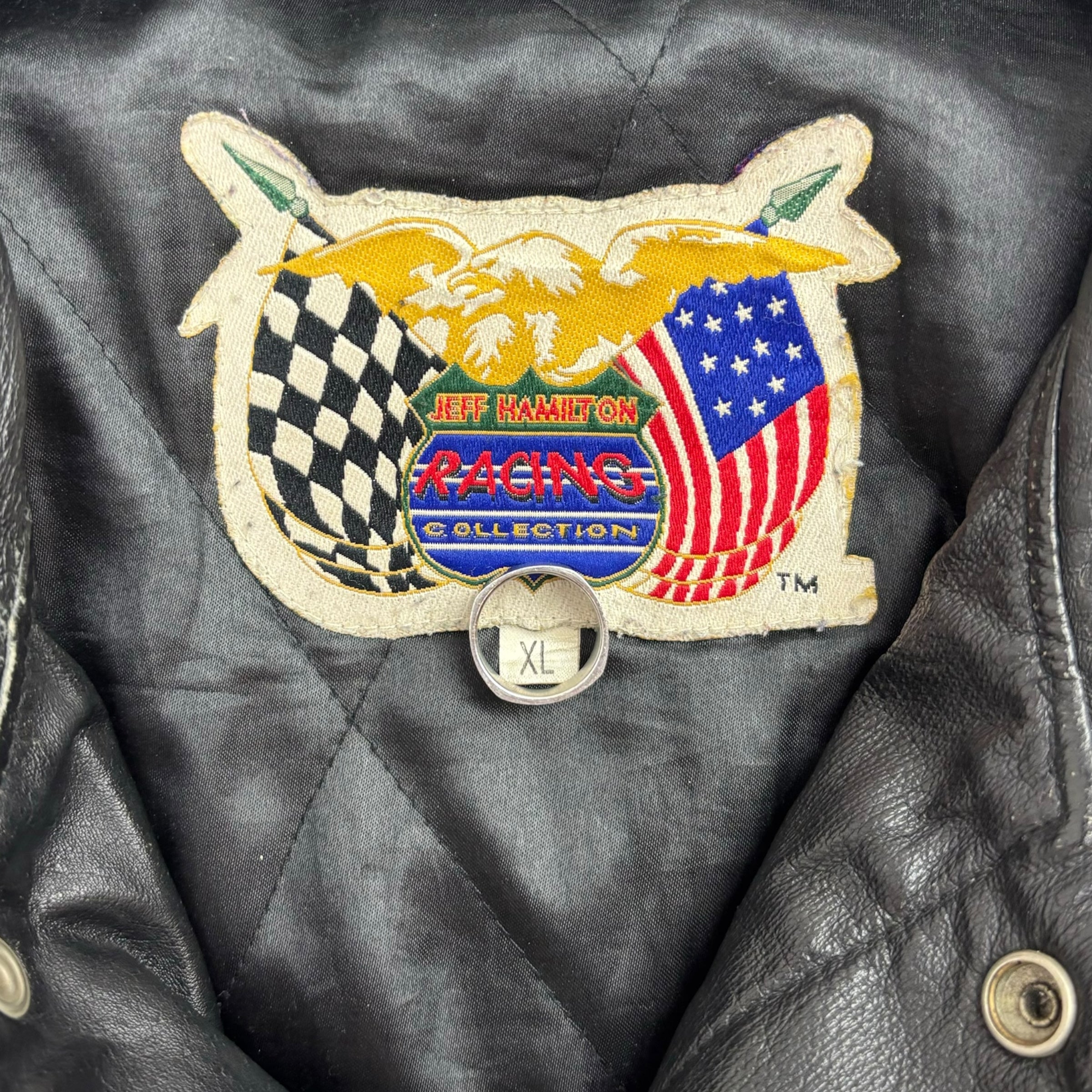 Vintage Jeff Hamilton Goodwrench NASCAR Leather Jacket