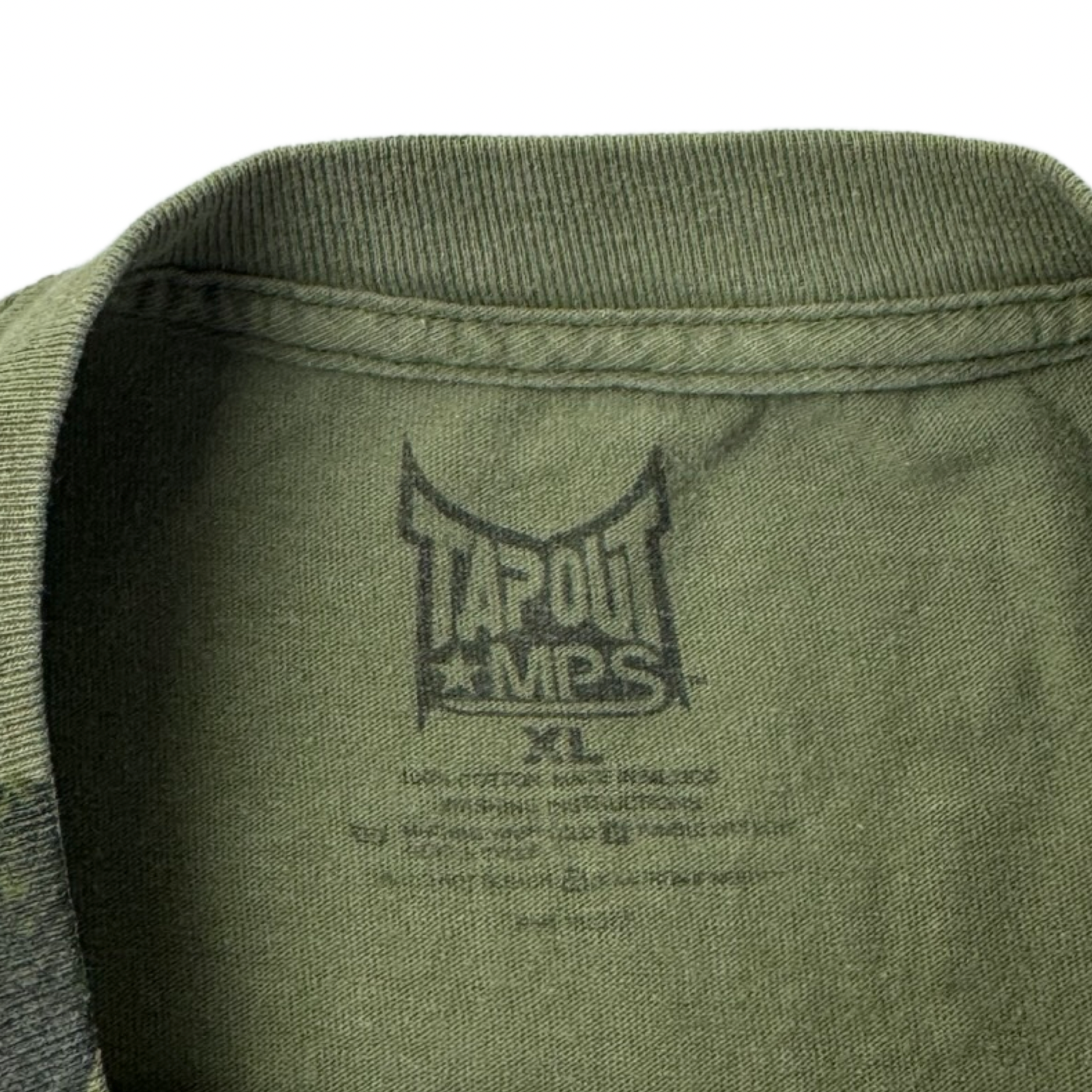 Vintage Y2K Tapout MPS Cyber Fight T-Shirt Green