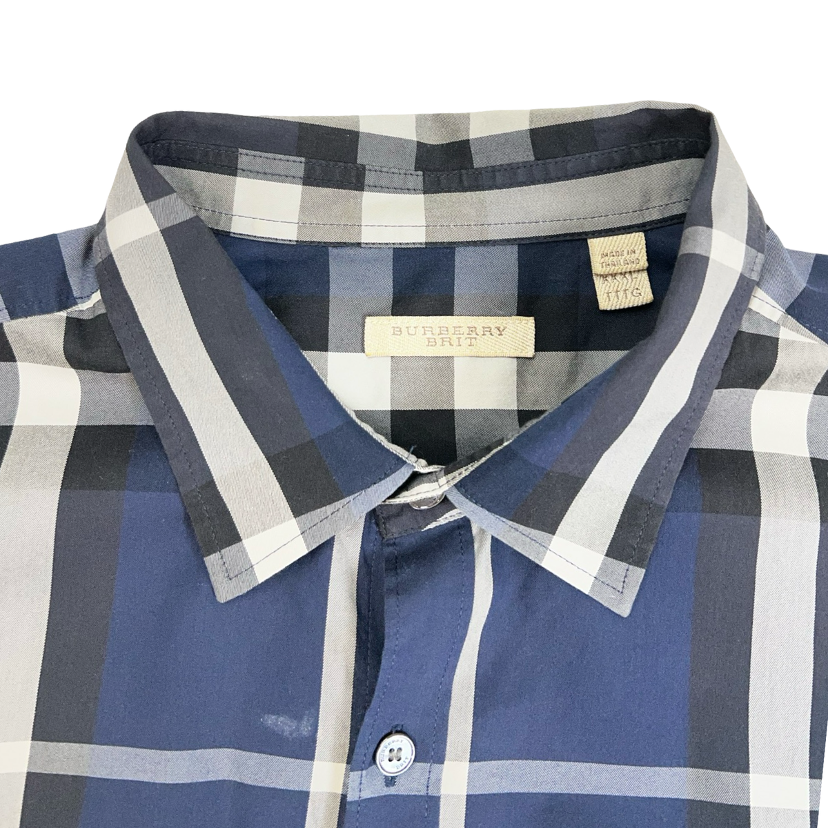 Burberry Brit Check Print Long Sleeve Button Down Shirt