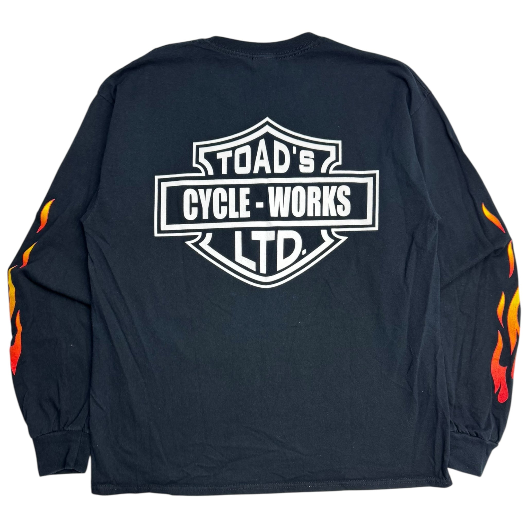 Vintage Toad Motorcycles Flame Longsleeve Shirt